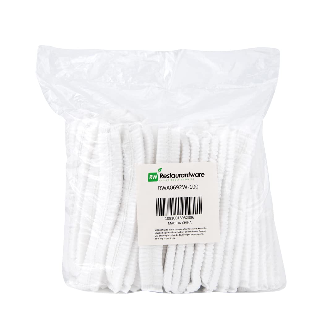 Restaurantware Hair Net - White One Size Disposable Hair Cover for Food Service & Commercial Kitchens