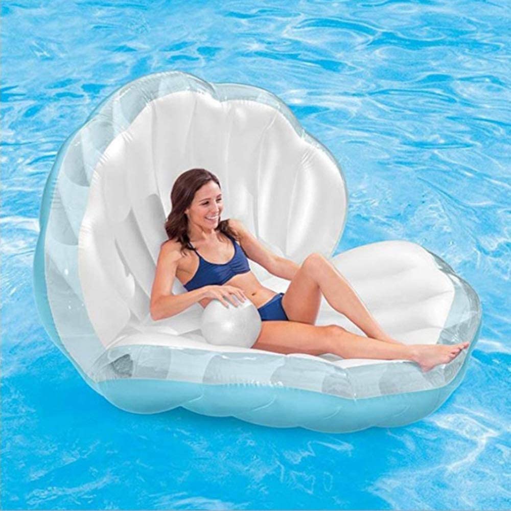 Inflatable Pool Float - Premium PVC Shell Floating Water Sofa for Adults & Kids | Pearl Design Swimming Airbed for Lakes, Pools & Beaches | Perfect for Relaxing, Sunbathing & Water Fun