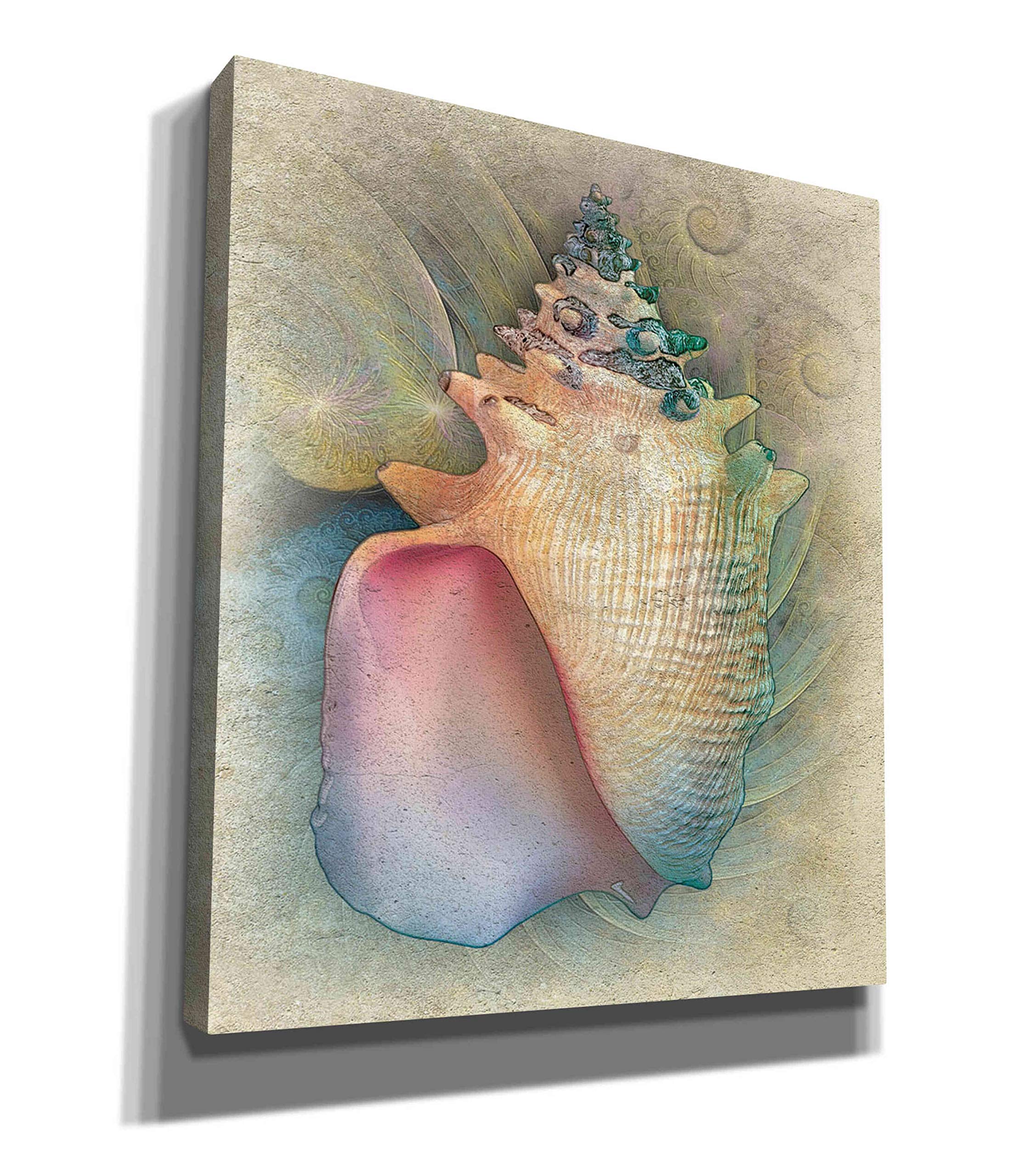 Steve Hunziker Aquatica IV Canvas Wall Art - 26x30 Inch Modern Ocean Painting for Living Room, Bedroom & Office Decor
