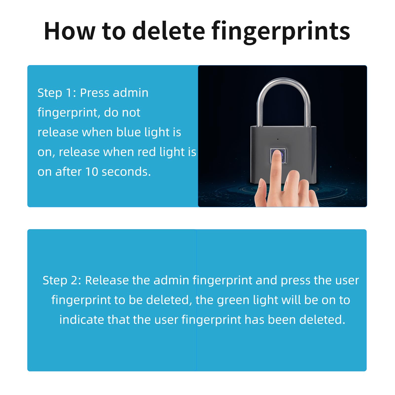 KENRONE Keyless Portable USB Charging Fingerprint Lock SL90 - Smart Digital Padlock for Doors, Lockers & Travel - Quick Unlock, Anti-Theft Security - USB Rechargeable Fingerprint Padlock (Black) - Perfect for Home, Office, Gym Lockers & Luggage Security
