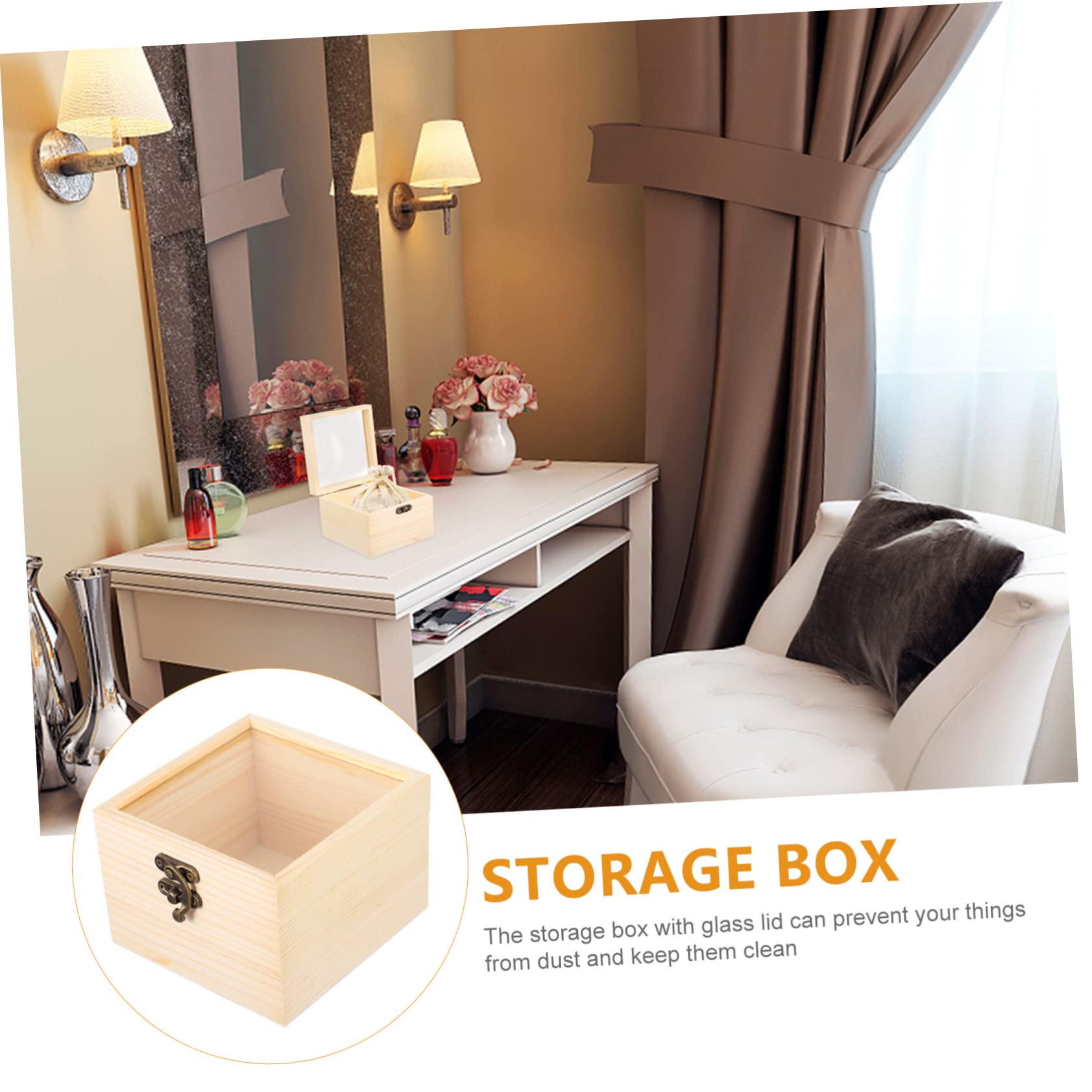 Elegant Wooden Keepsake Box 15x15x10cm - Jewelry Storage, Tea Organizer, Cosmetic Holder - Perfect for Wedding Gifts, Party Favors & Home Decor