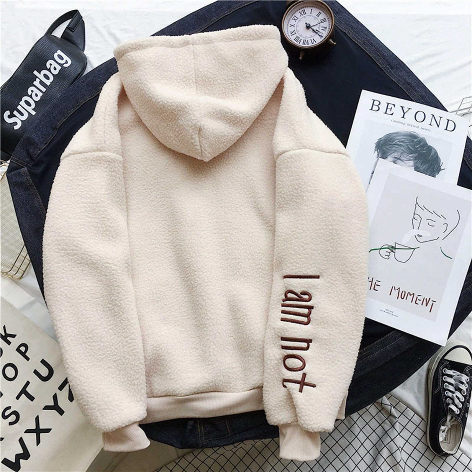 Cozy Women's Turtleneck Winter Sweater - Soft Fleece Oversized Hoodie for Ladies | Casual Warm Pullover for Cold Weather, Outdoor Activities & Lounge Wear