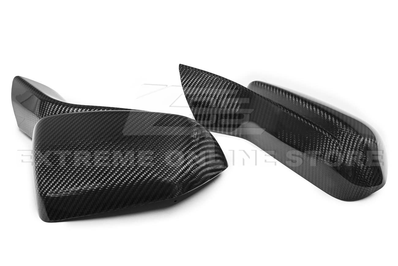 2016-2022 Chevrolet Camaro Carbon Fiber Mirror Covers - OEM Style Replacement Pair | Durable Side Mirror Protectors for Enhanced Style & Protection | Perfect for Car Enthusiasts & Auto Shows