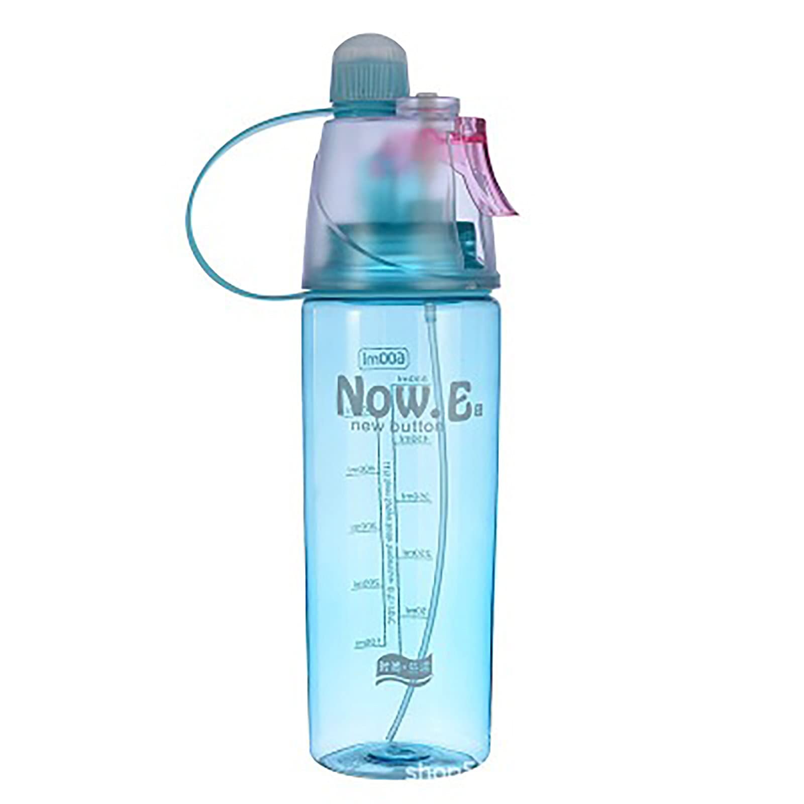 Zerlibeaful Outdoor Spray Water Bottle - Portable Mist Sprayer for Students, Travel & Sports - Creative Glass Coffee Mug Set (Blue, One Size) - Perfect for Hiking, Gym & Office Use