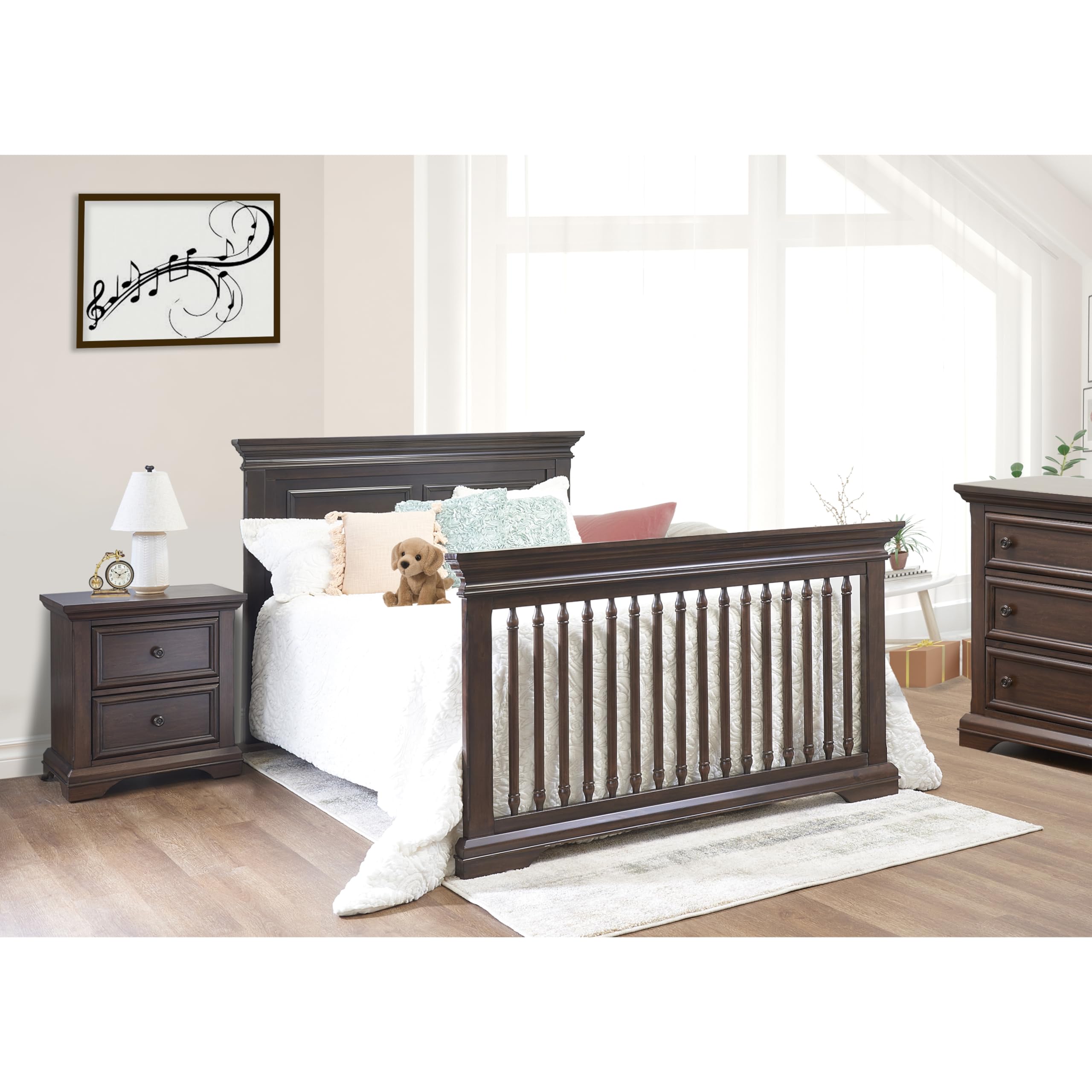 SORELLE FURNITURE 8560-AUTUMN 5-Drawer Dresser in Brushed Ivory Finish - Perfect for Bedroom, Nursery, or Guest Room Storage