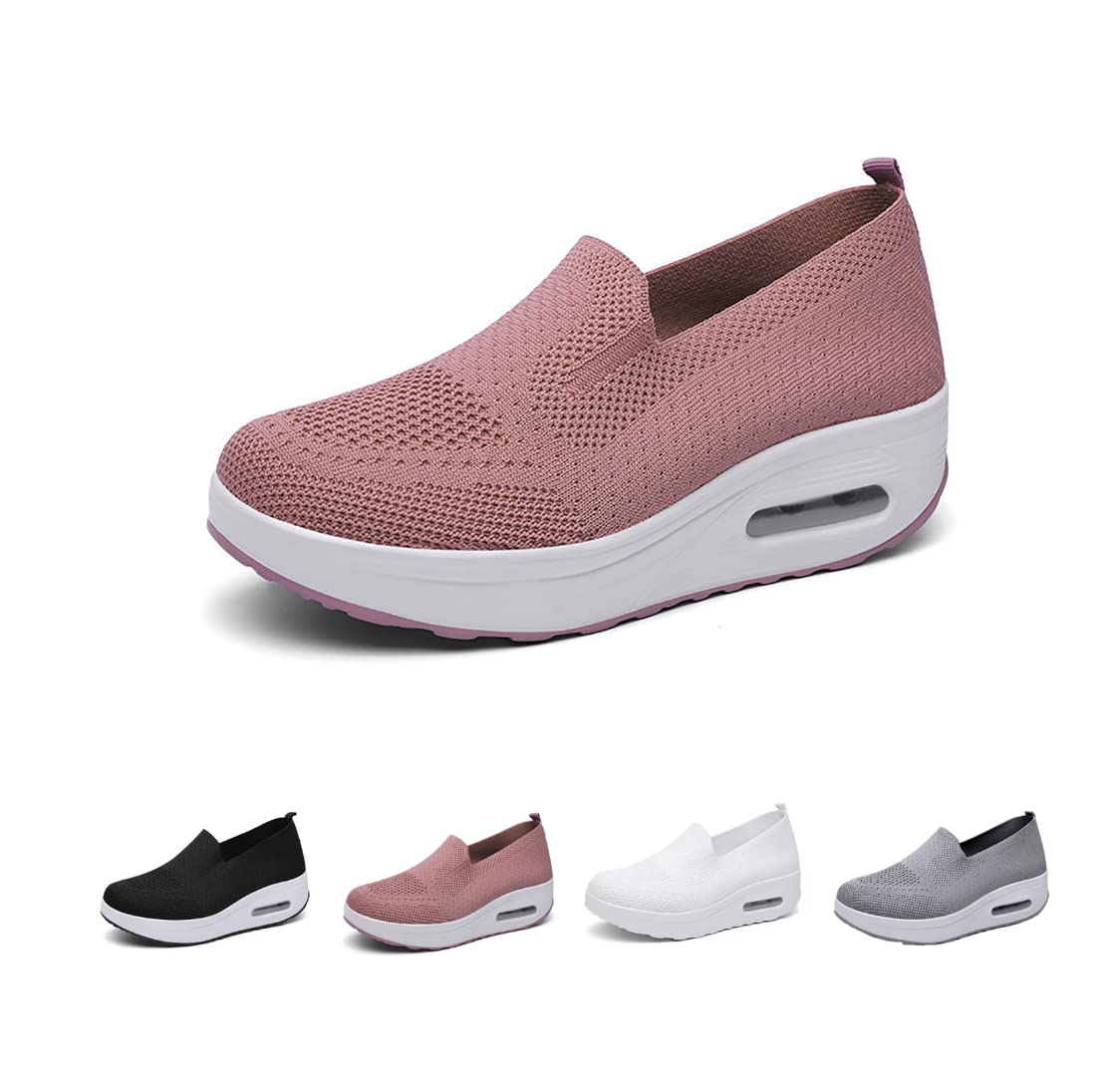 **Women's Orthopedic Comfort Shoes - Slip-On Cloud Slides with Slope Heel for Walking, Running & Gardening - Supportive Platform Sandals & Clogs for All-Day Wear**    *(Ideal for Casual Outings, Work, Travel & Outdoor Activities)*