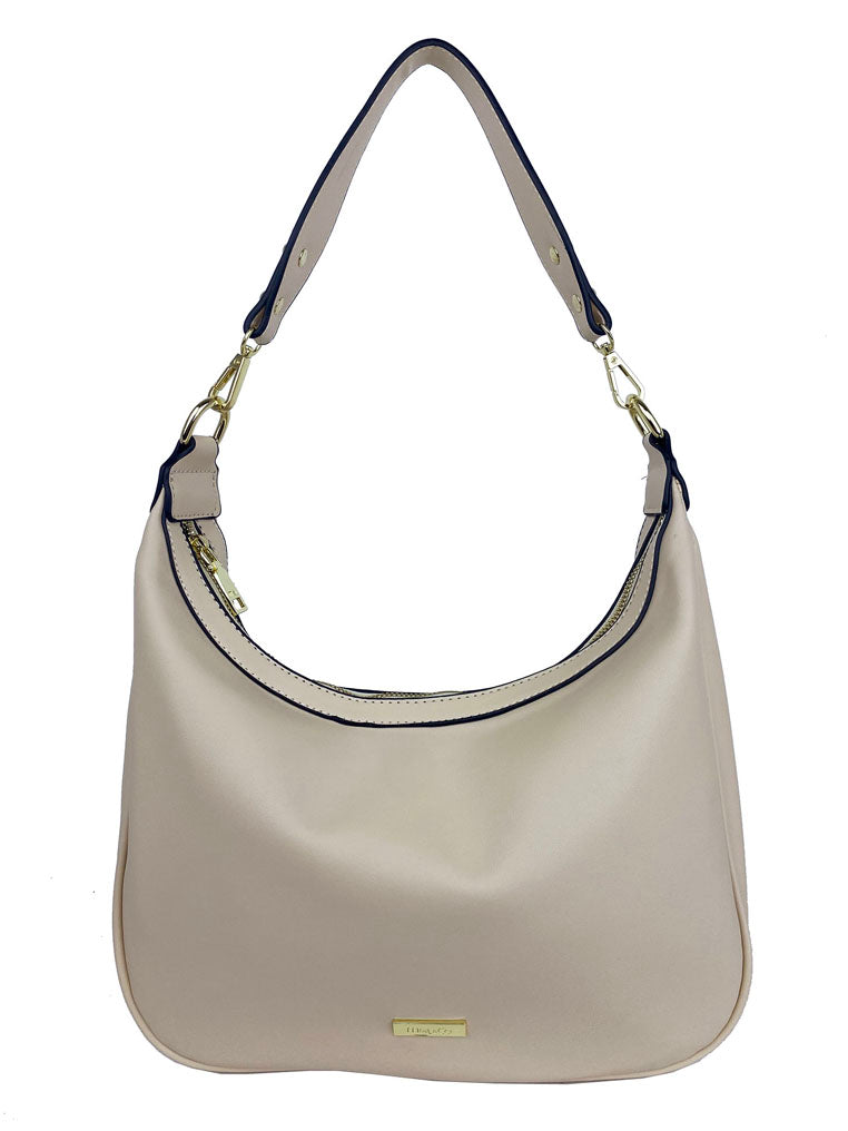 Mel&Co Medium Hobo Bag - Stylish Beige Crossbody Purse for Women | Perfect for Work, Travel & Everyday Use