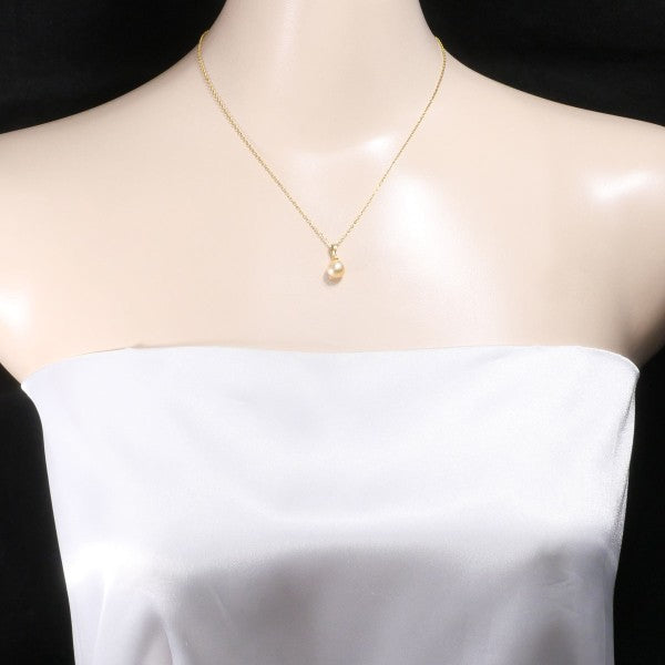 18K Yellow Gold Pearl Necklace for Women - Elegant & Timeless Jewelry Gift for Birthday, Anniversary, Wedding & Special Occasions