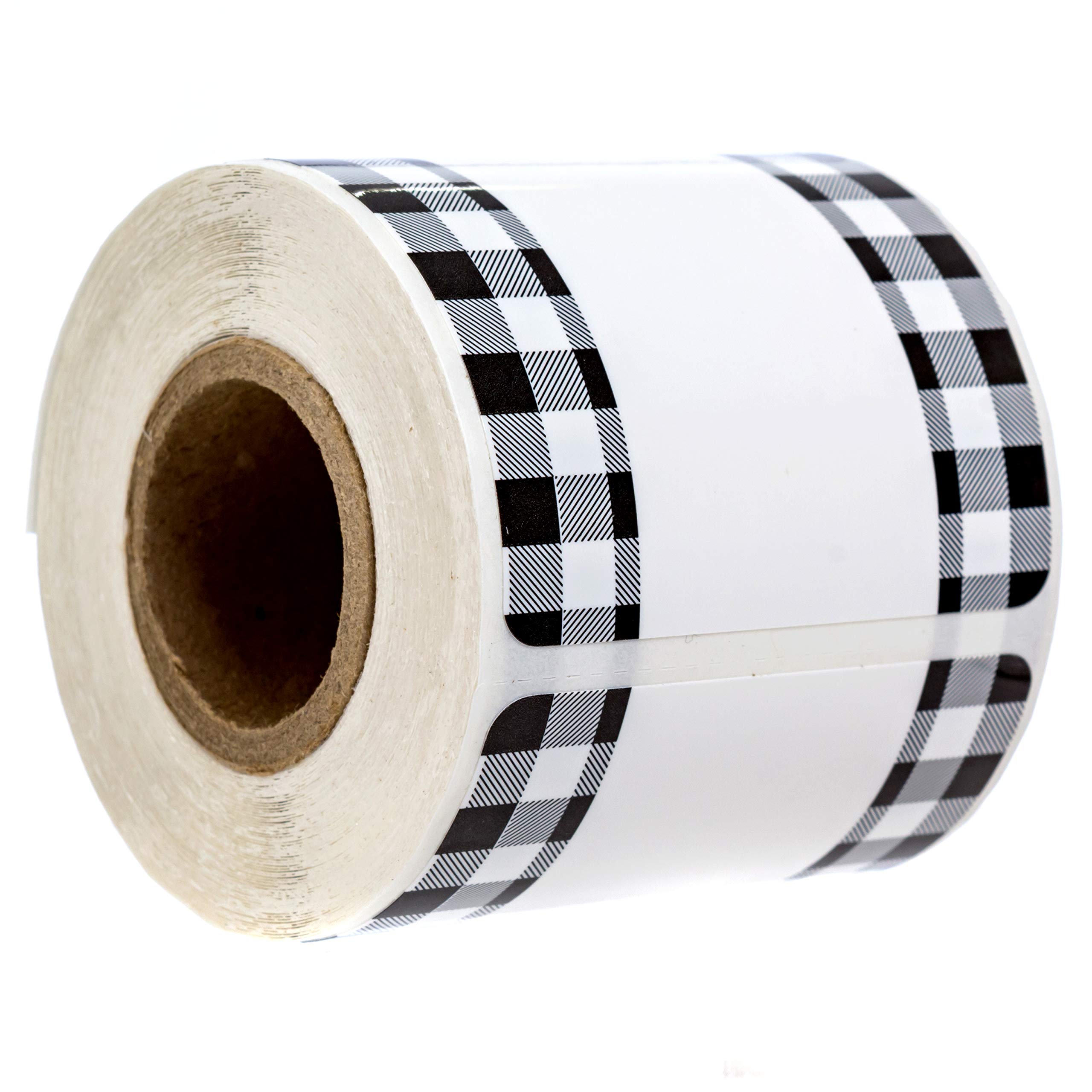 Buffalo Plaid Write-On Pantry Labels - 100 Pack Reusable Waterproof Storage Labels (2