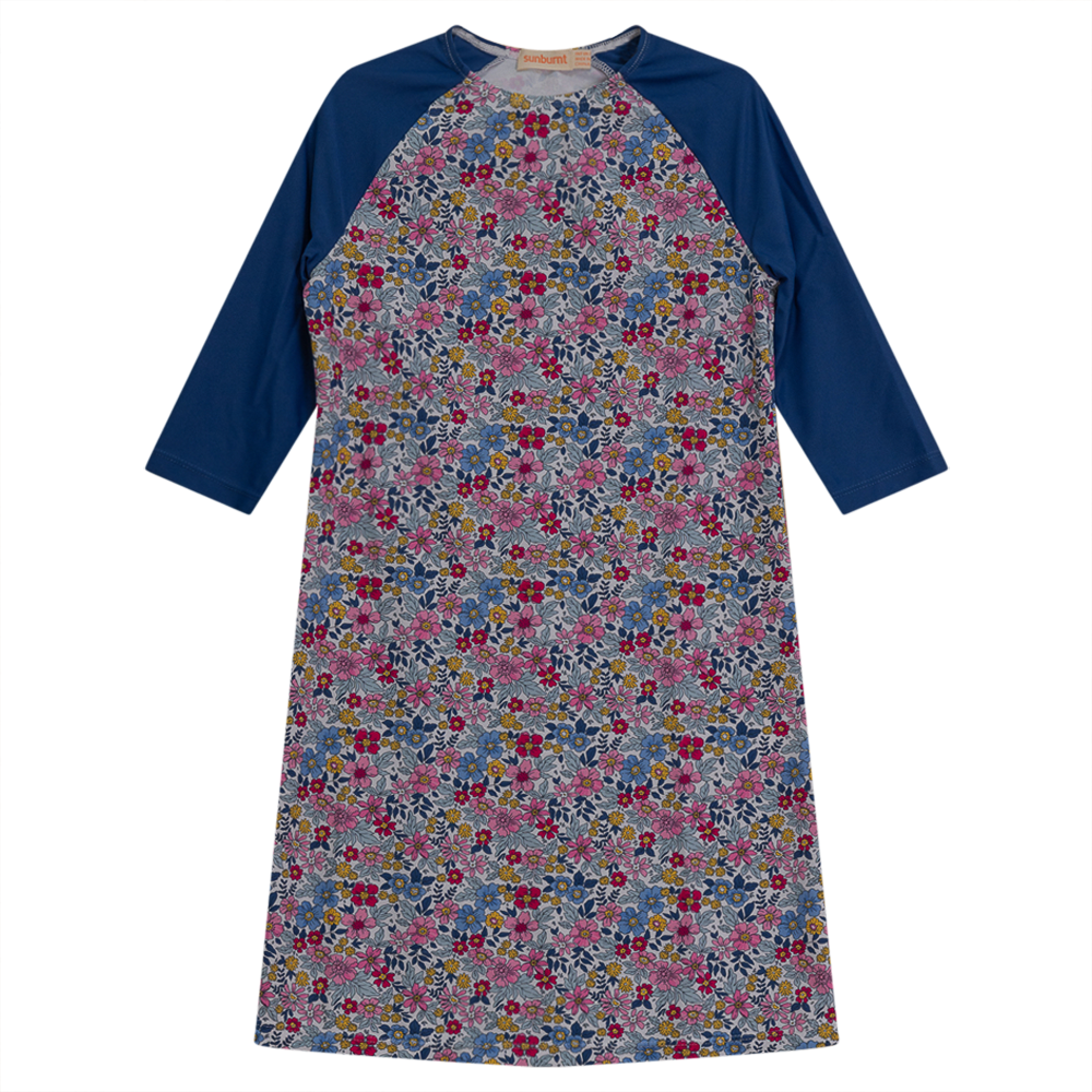 Vintage Floral Print Swim Dress for Women - Retro One Piece Bathing Suit with Skirt - Perfect for Beach, Pool & Summer Vacations