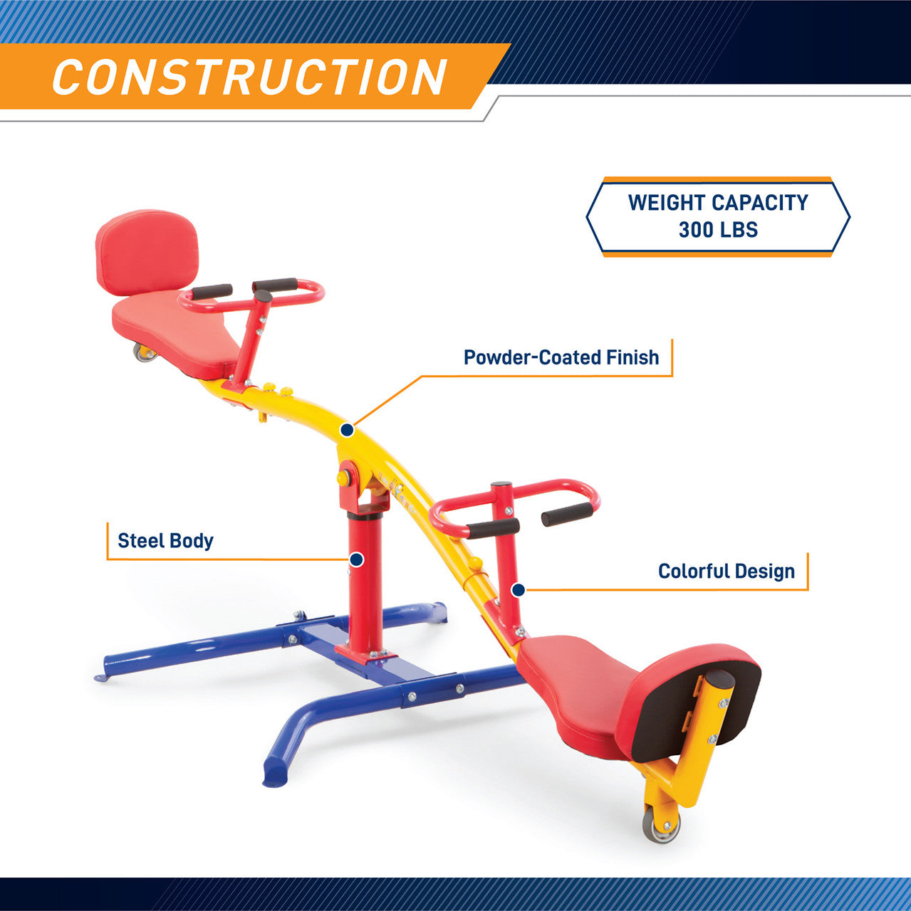 TT 360 Spinning Teeter Totter - Kids Outdoor Seesaw Play Set for Backyard & Playground - Perfect for Toddler Physical Development & Family Fun
