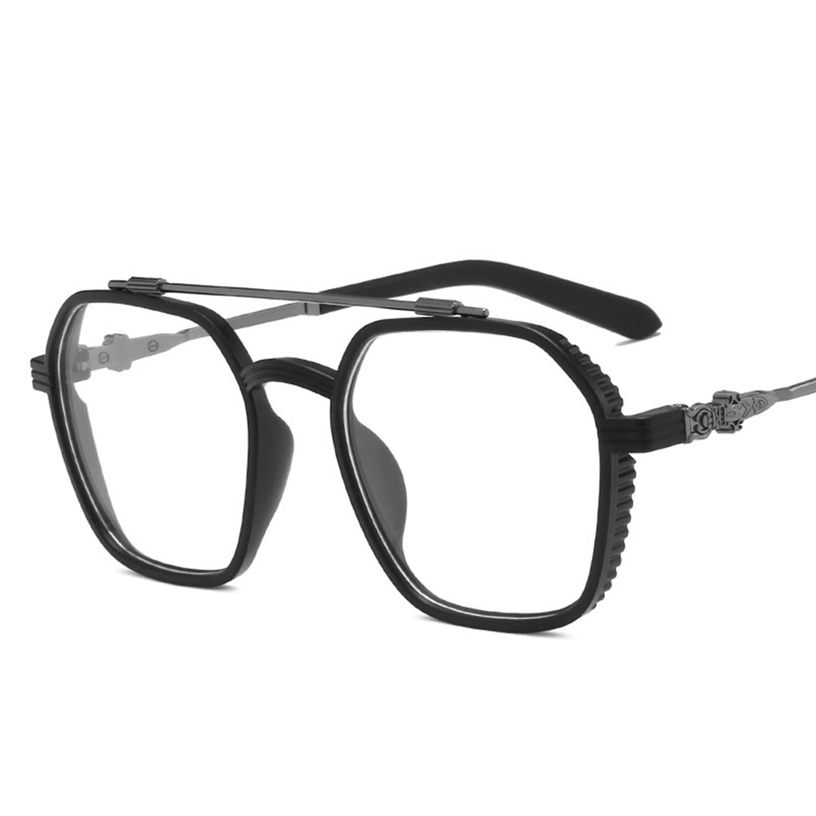Blue Light Blocking Glasses for Men - Anti UV Gaming & Computer Glasses with No Prescription - Reduce Eye Strain for Dating, Work & Screen Time