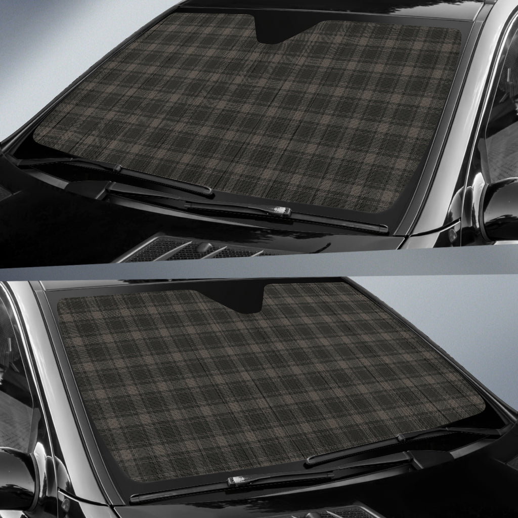 Black Plaid Pattern Car Sun Shades for UV Protection - Universal Fit for Most Vehicles - Perfect for Summer Driving, Road Trips, and Parking Outdoors