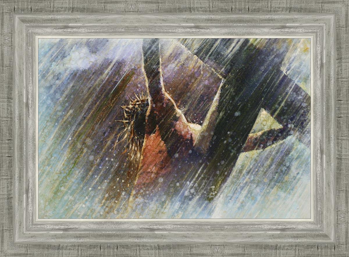 Yongsung Kim Crucifixion Painting - Religious Wall Art for Home & Church Decor - Perfect for Prayer Rooms, Christian Gifts, and Spiritual Spaces