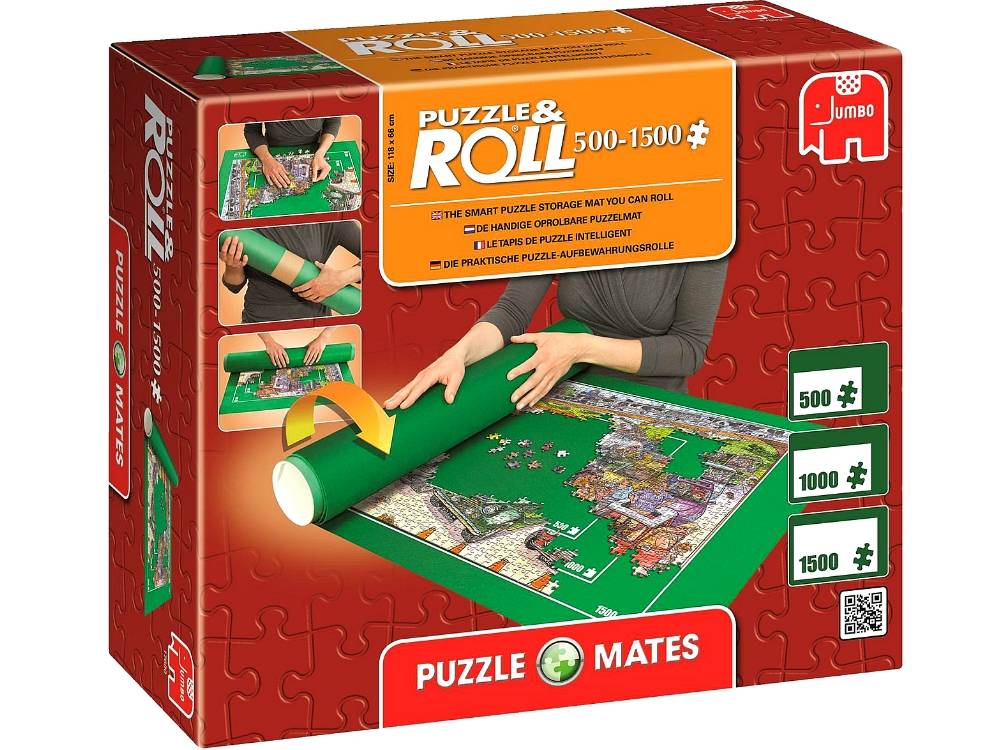 Large Jigsaw Puzzle Roll Mat for 500-1500 Pieces - Portable Storage Solution for Puzzle Enthusiasts | Perfect for Travel, Home Organization & Puzzle Protection