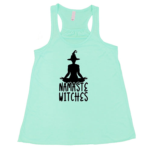 Namaste Witches T-Shirt | Funny Witchy Yoga Apparel | Perfect for Halloween, Yoga Class & Witchy Fashion