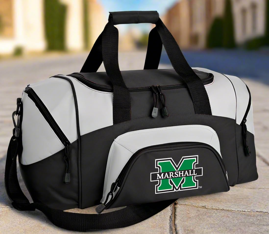 Marshall University Small Duffel Bag - Lightweight Gym Bag & Carry-On Luggage for Travel, Workout, and College Campus Use