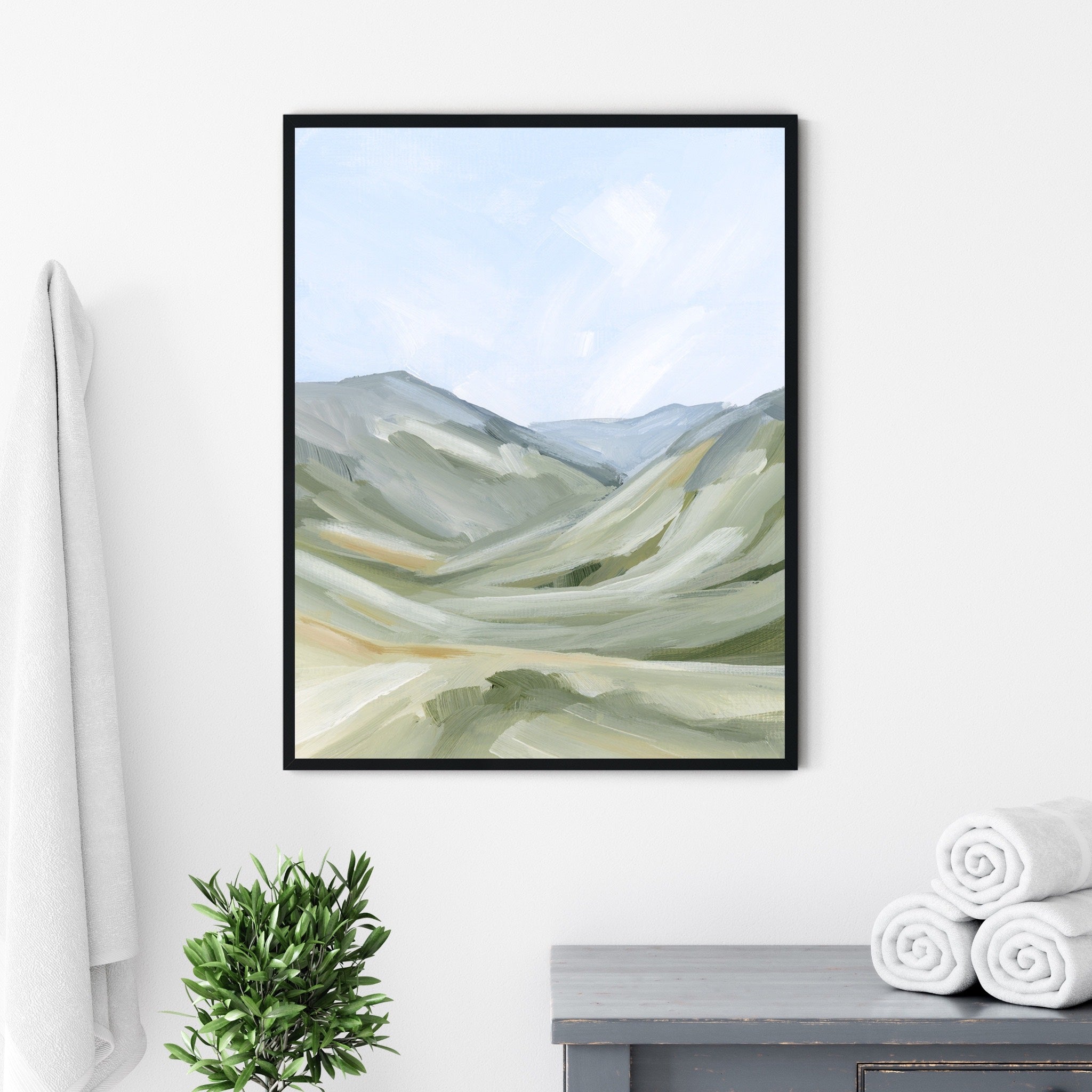 Foothills Landscape Art Print - Stunning Mountain Scenery Wall Decor for Living Room, Bedroom & Office - Perfect Gift for Nature Lovers