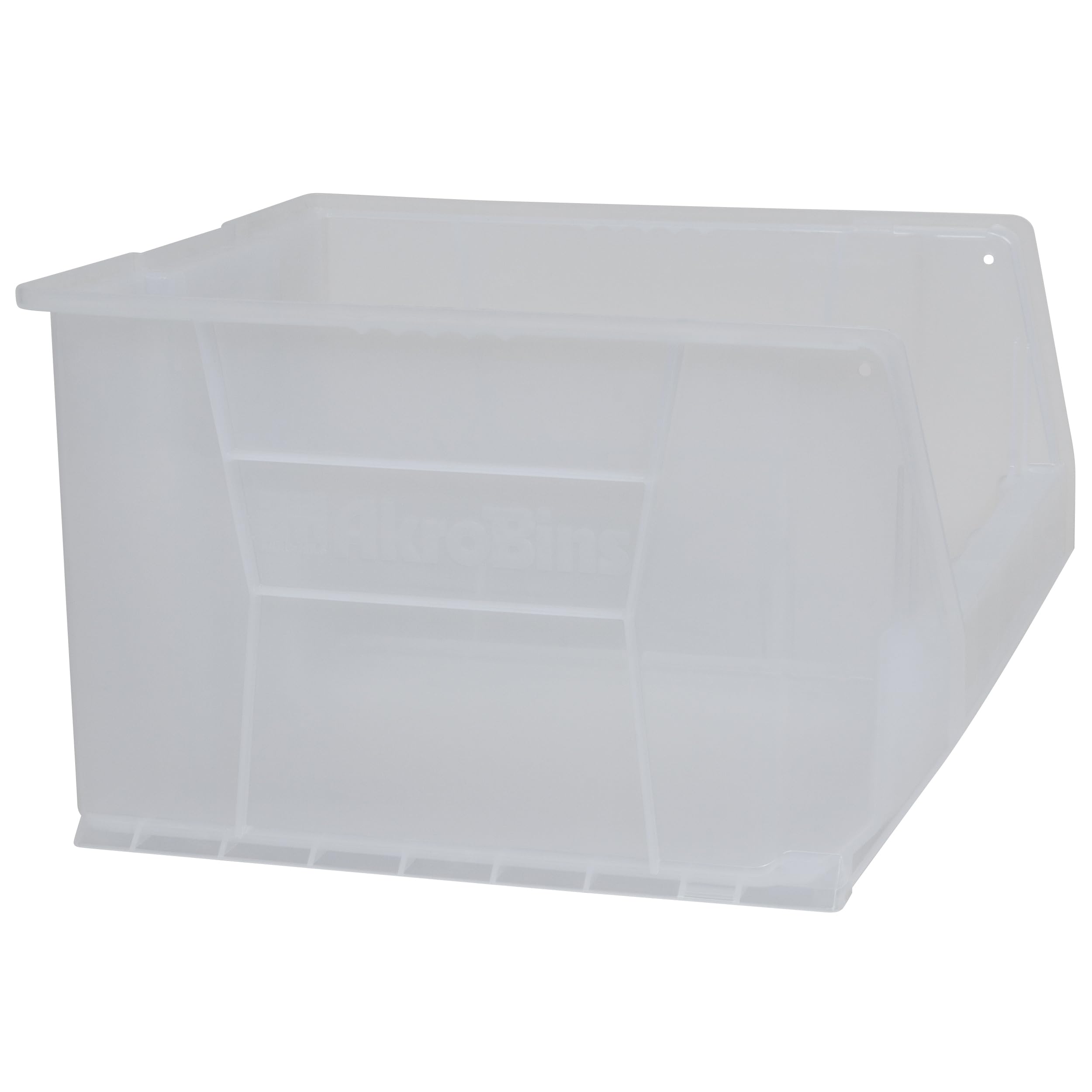 Super-Size AkroBins 30283 Plastic Storage Bins - 20x18x12 Inch Clear Stackable Organizer for Garage, Classroom & Warehouse | Space-Saving Storage Solution for Tools, Toys & Office Supplies (1-Pack)