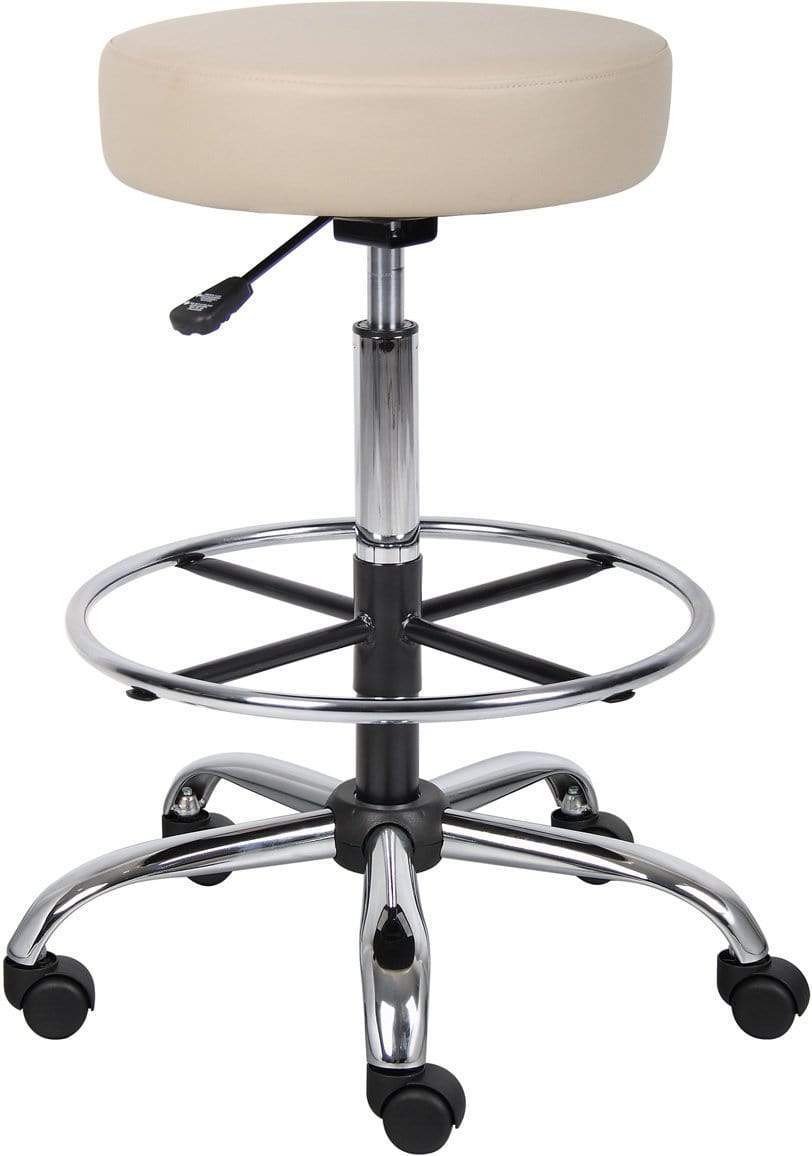 Boss Caressoft Medical & Drafting Stool [B16240 BG] - Ergonomic Adjustable Chair for Doctors, Dentists & Artists - Perfect for Clinics, Laboratories & Home Offices