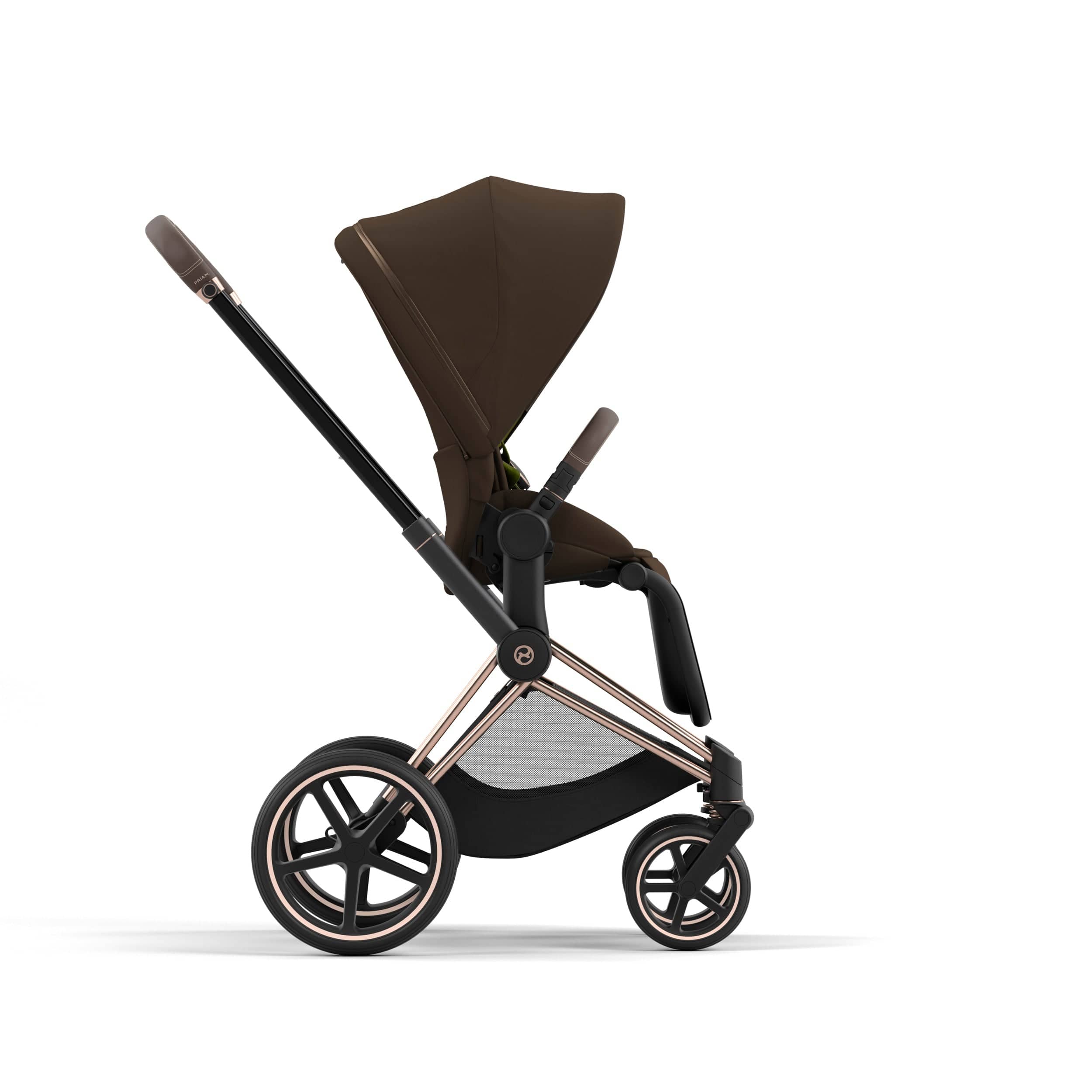 Cybex Priam 4 Complete Luxury Stroller - Rose Gold & Brown | Premium Baby Stroller for Newborns & Toddlers | Perfect for City Walks, Shopping & Travel