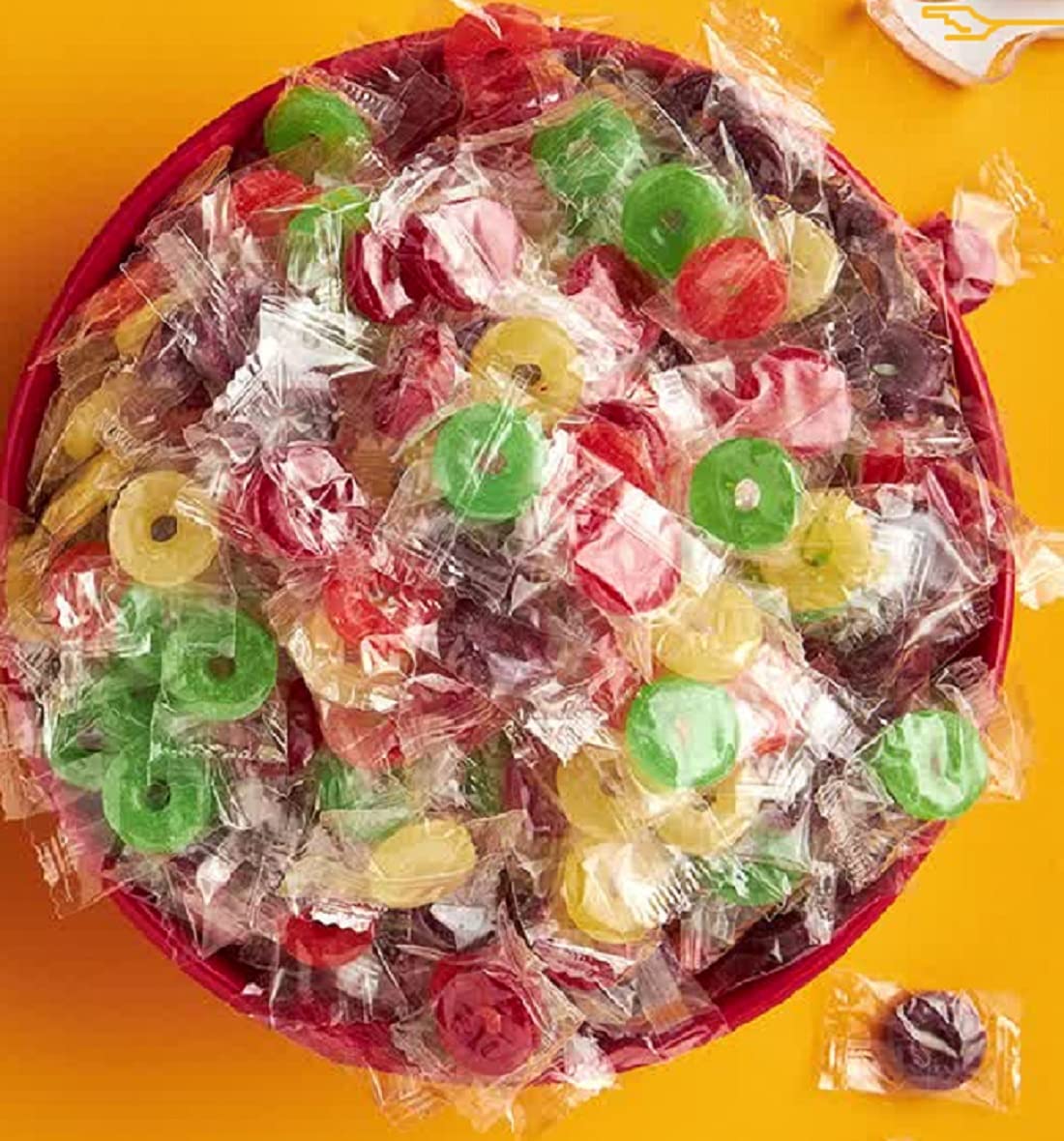 Smiling Sweets Life Savers Hard Candy - 5 Assorted Flavors (Cherry, Watermelon, Orange, Pineapple, Raspberry) - 2 lb Bulk Bag - Individually Wrapped Candies - Perfect for Pantry Stocking, Party Favors, Office Snacks & Holiday Treats