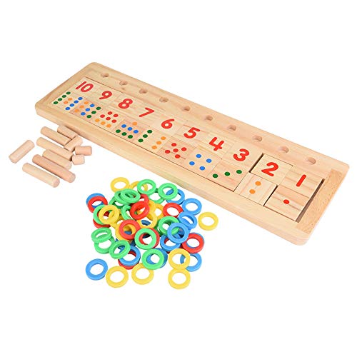 Wooden Math Matching Game - Montessori Counting Toys for Preschool Learning, Fishing & Tabletop Interactive Educational Toys | Perfect for Classroom, Homeschool & Kids' Early Math Development