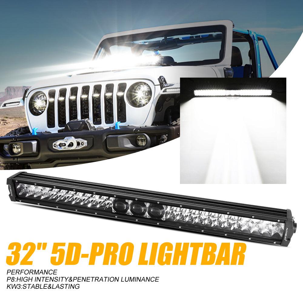 5D PRO Series 12/22/32/42/52 Inch LED Light Bar with 5D Projectors - High Power Off-Road Spot Lighting for Trucks, ATVs, UTVs, Boats & Emergency Vehicles
