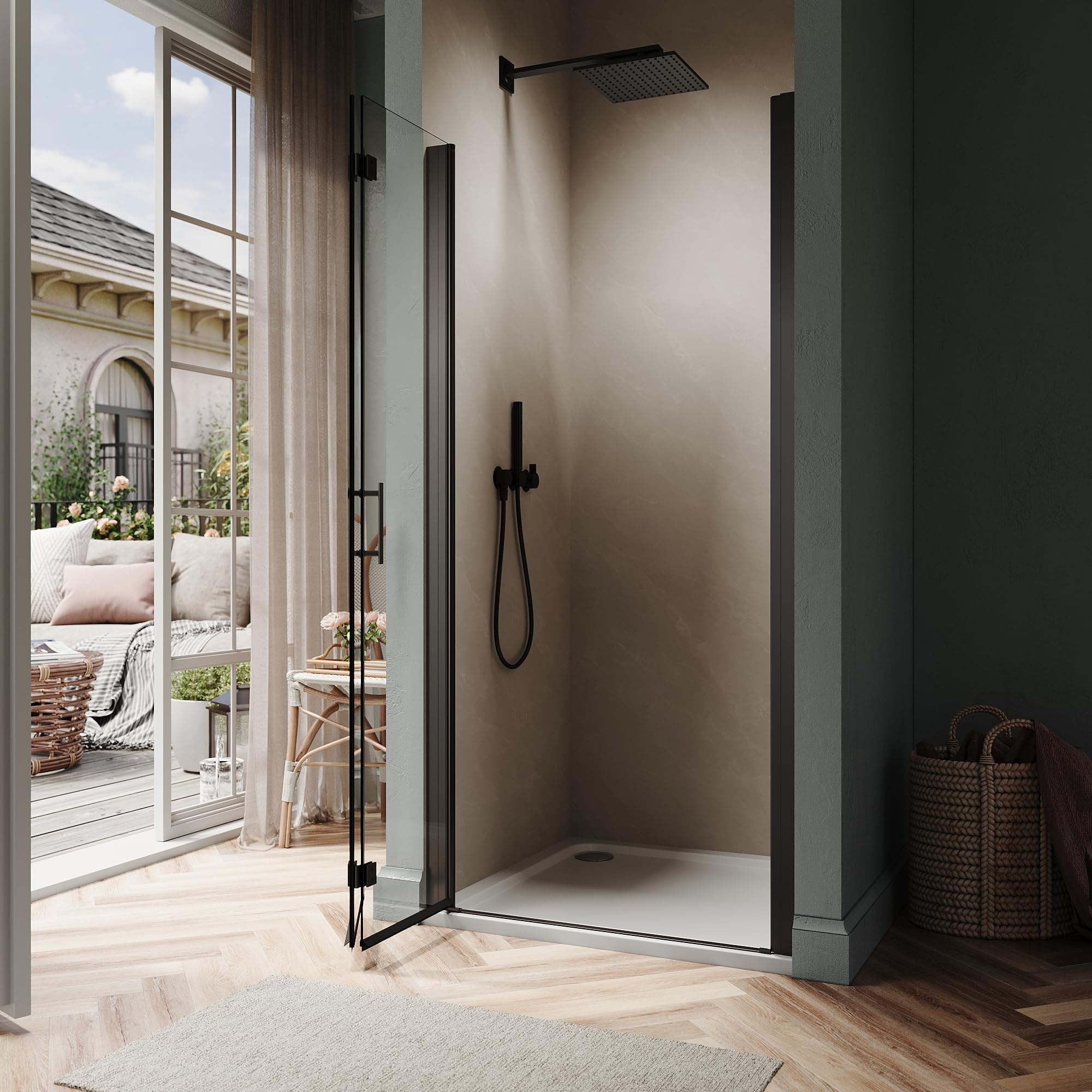 Semi-Frameless Bi-Fold Shower Door 29.5-31