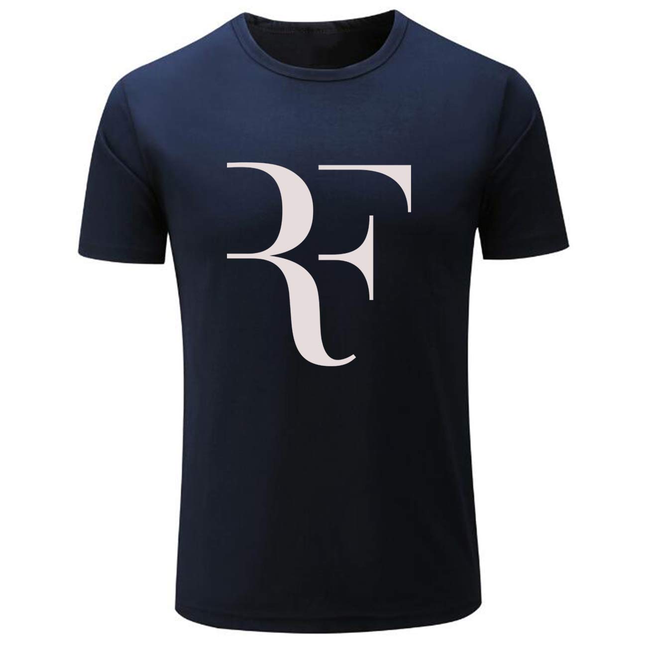 ANNE QUEEN Men's Roger Federer Logo T-Shirt - Premium Cotton Tennis Tee for Casual Wear & Sports Fans - Perfect for Tennis Matches, Gym Workouts, and Everyday Fashion