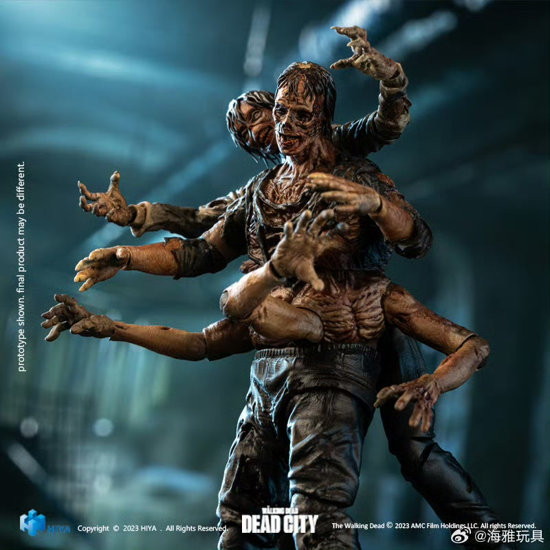 PRE-ORDER: 1/18 Scale HIYA 4-Inch Action Figure - The Walking Dead: Dead City Walker King Collectible Mini Series | Zombie Apocalypse Display & Collector's Item