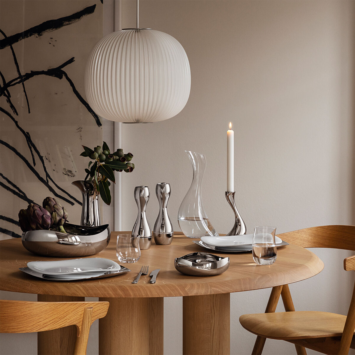 Georg Jensen Cobra Bowl - Medium White Porcelain Serving Bowl for Dining & Entertaining | Elegant Tableware for Home Decor & Gifts