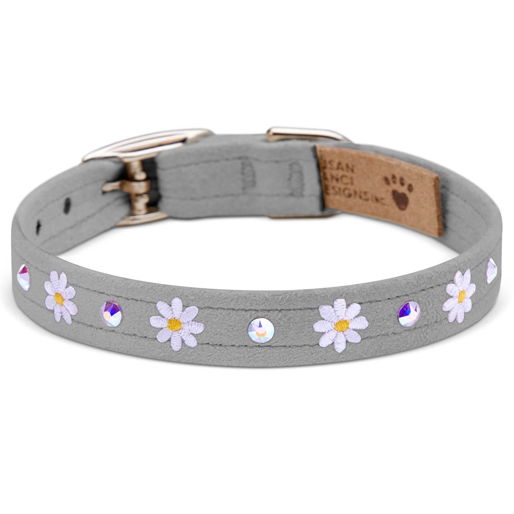 Small Daisy 1/2 Collar - Elegant Floral Dog Collar for Small Breeds | Perfect for Daily Walks, Pet Photos & Special Occasions