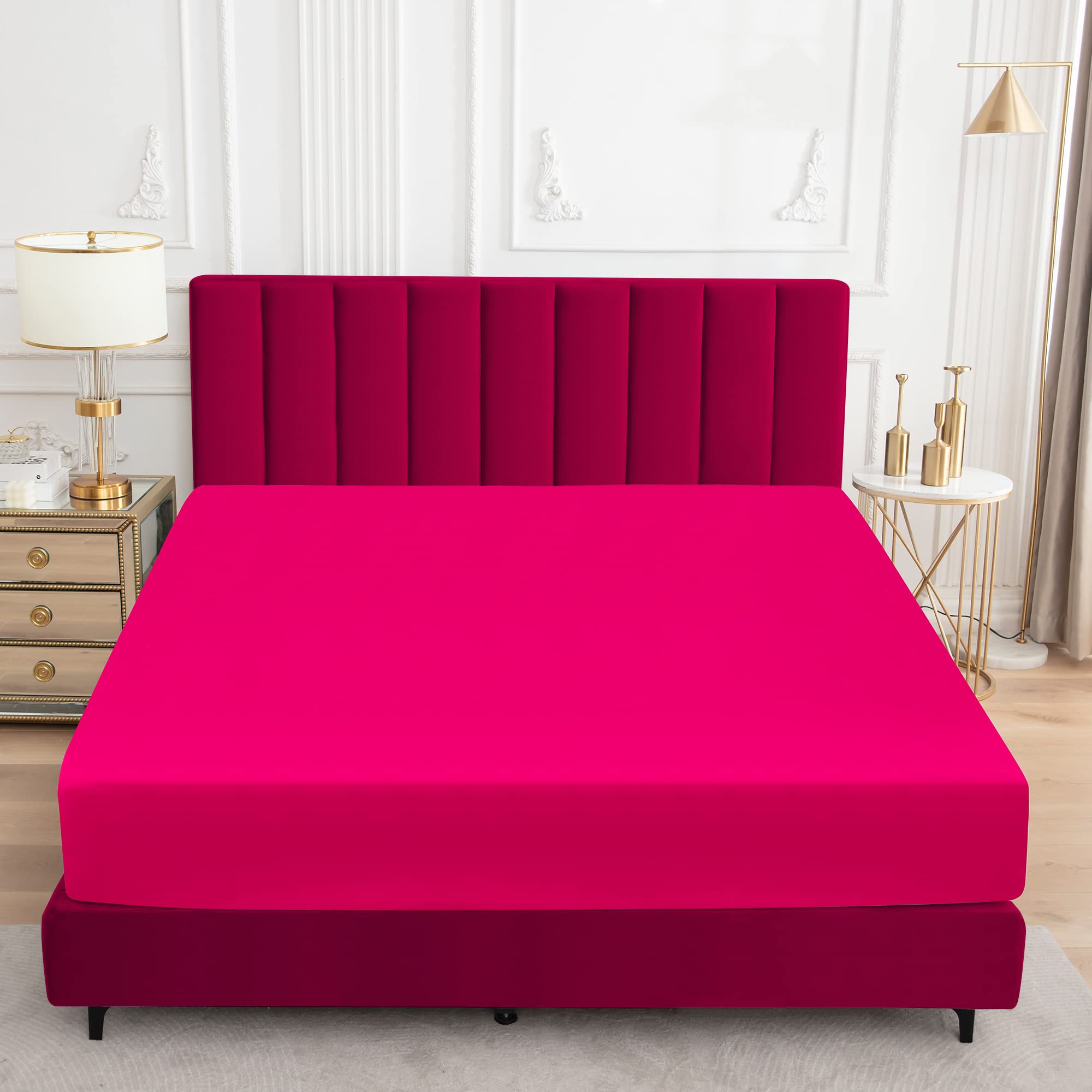 Waterproof Full Size Mattress Protector - Fitted Sheet Style with 18
