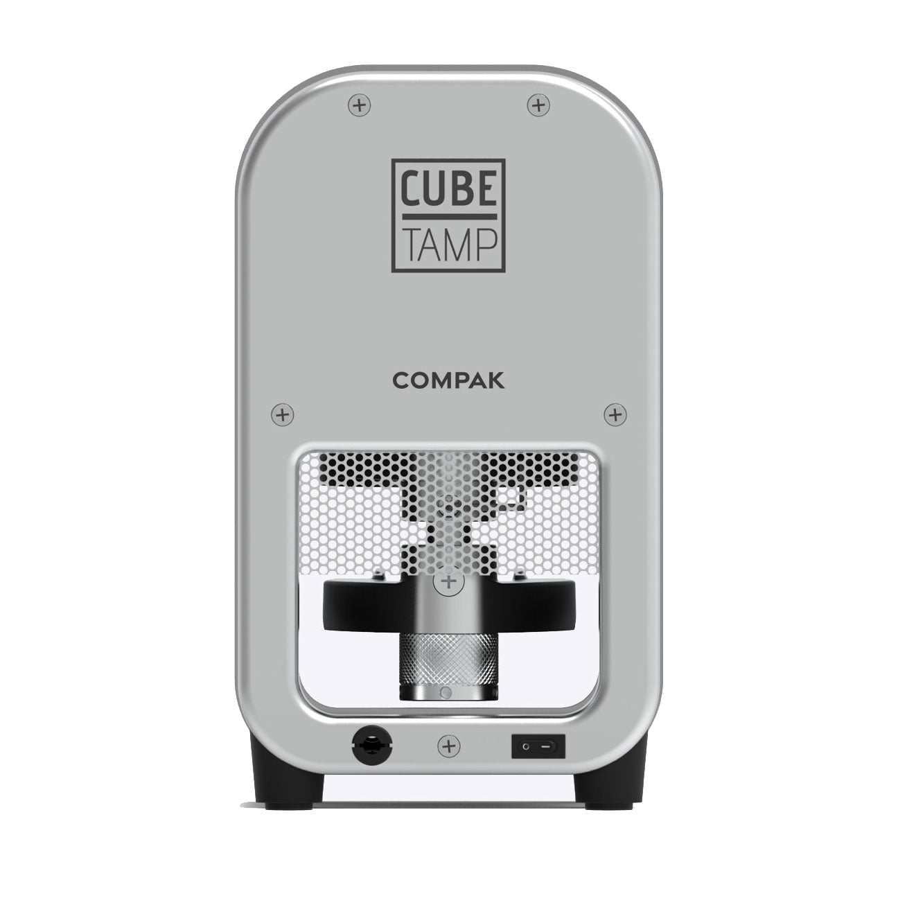 Compak Cube Tamp Automatic Coffee Tamper - Professional Espresso Tamper with 58mm Base, Gloss White Finish - Perfect for Home Baristas & Coffee Shops