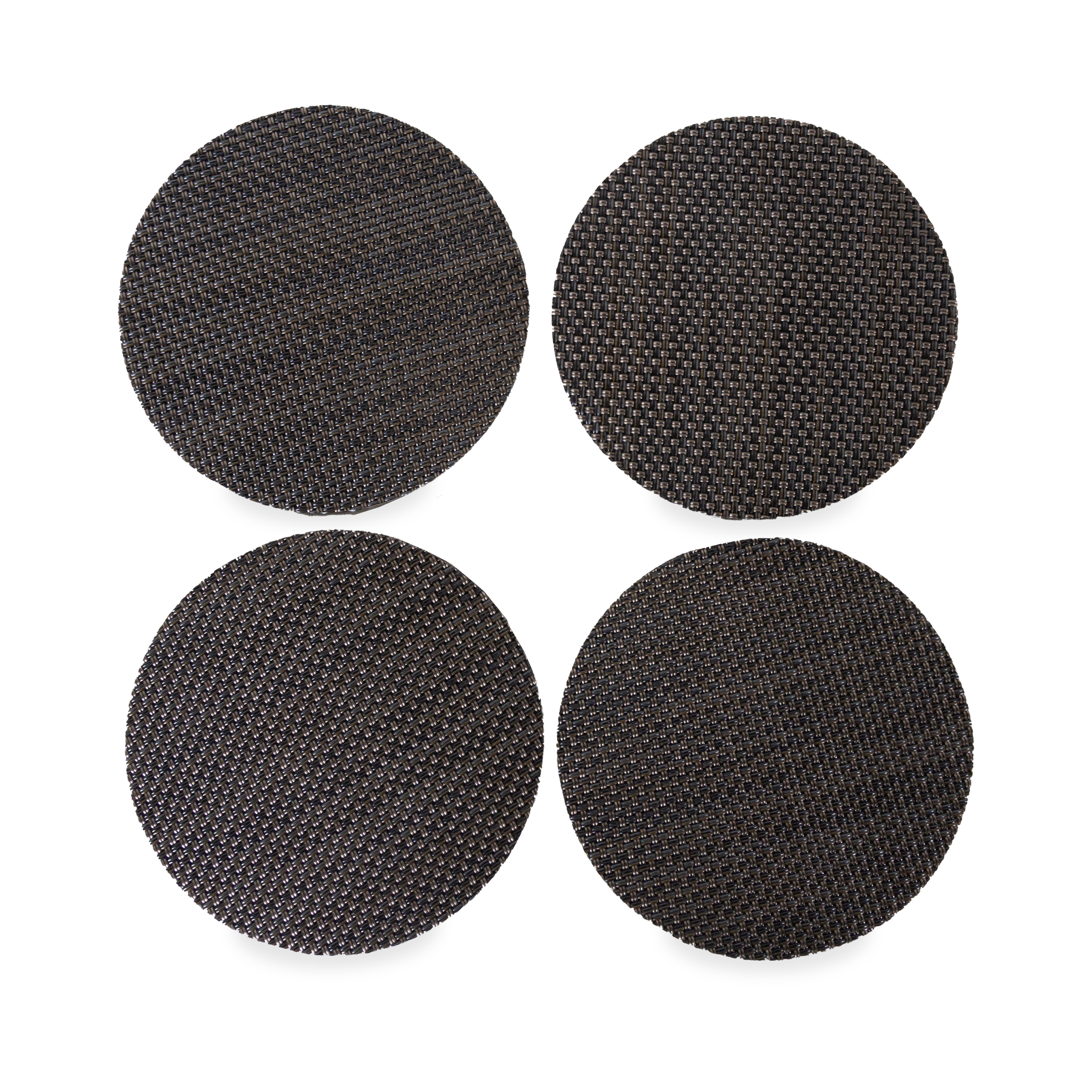 Mini Basketweave Coaster Set - 4 Pack Absorbent Cork Coasters for Hot & Cold Drinks - Perfect for Coffee Tables, Dining Tables, and Home Decor