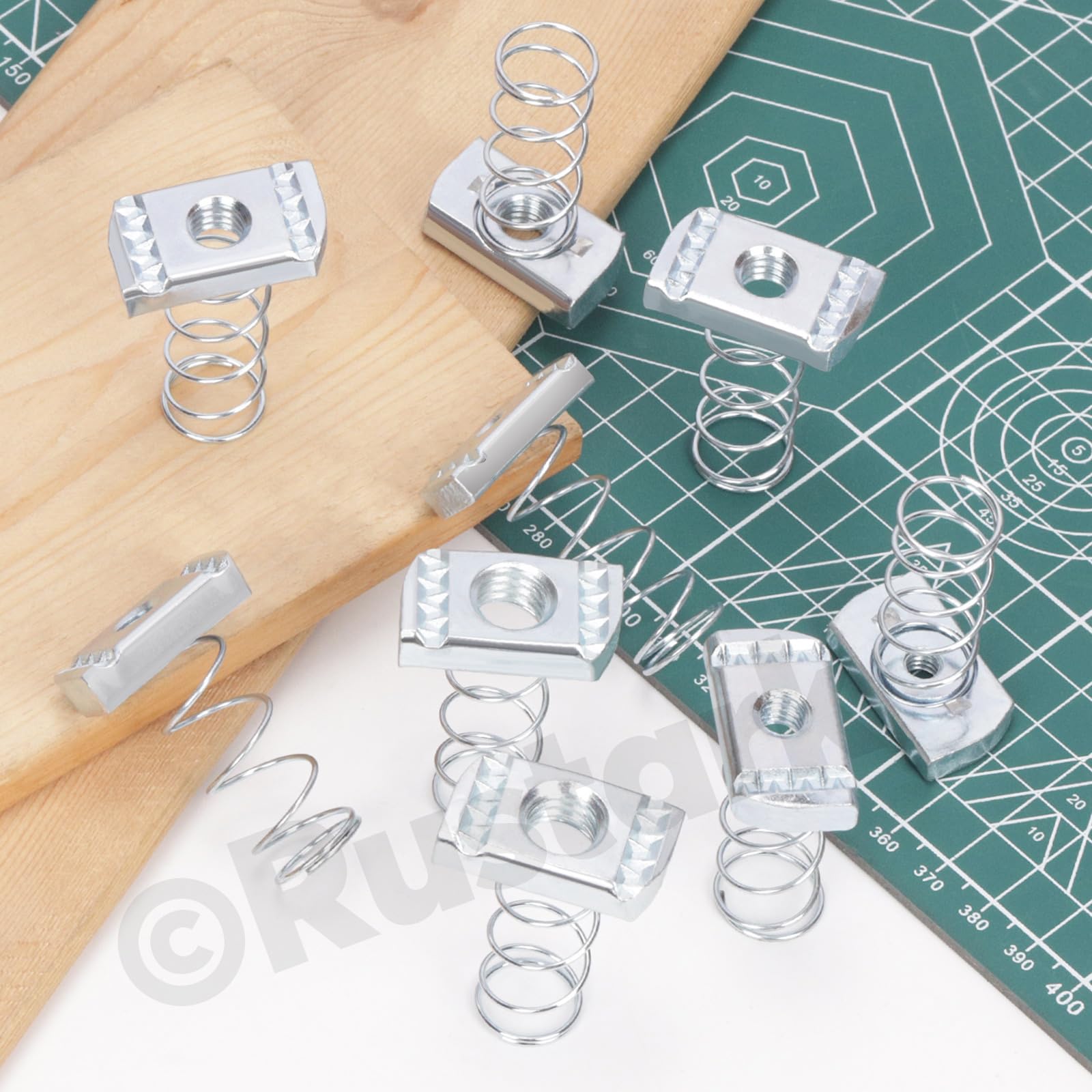 10-Pack 3/8-16 Heavy Duty Zinc Plated Spring Strut Channel Nuts - Standard Hardware for Steel Strut Channels - Perfect for Electrical Conduit, HVAC Systems & Construction Projects