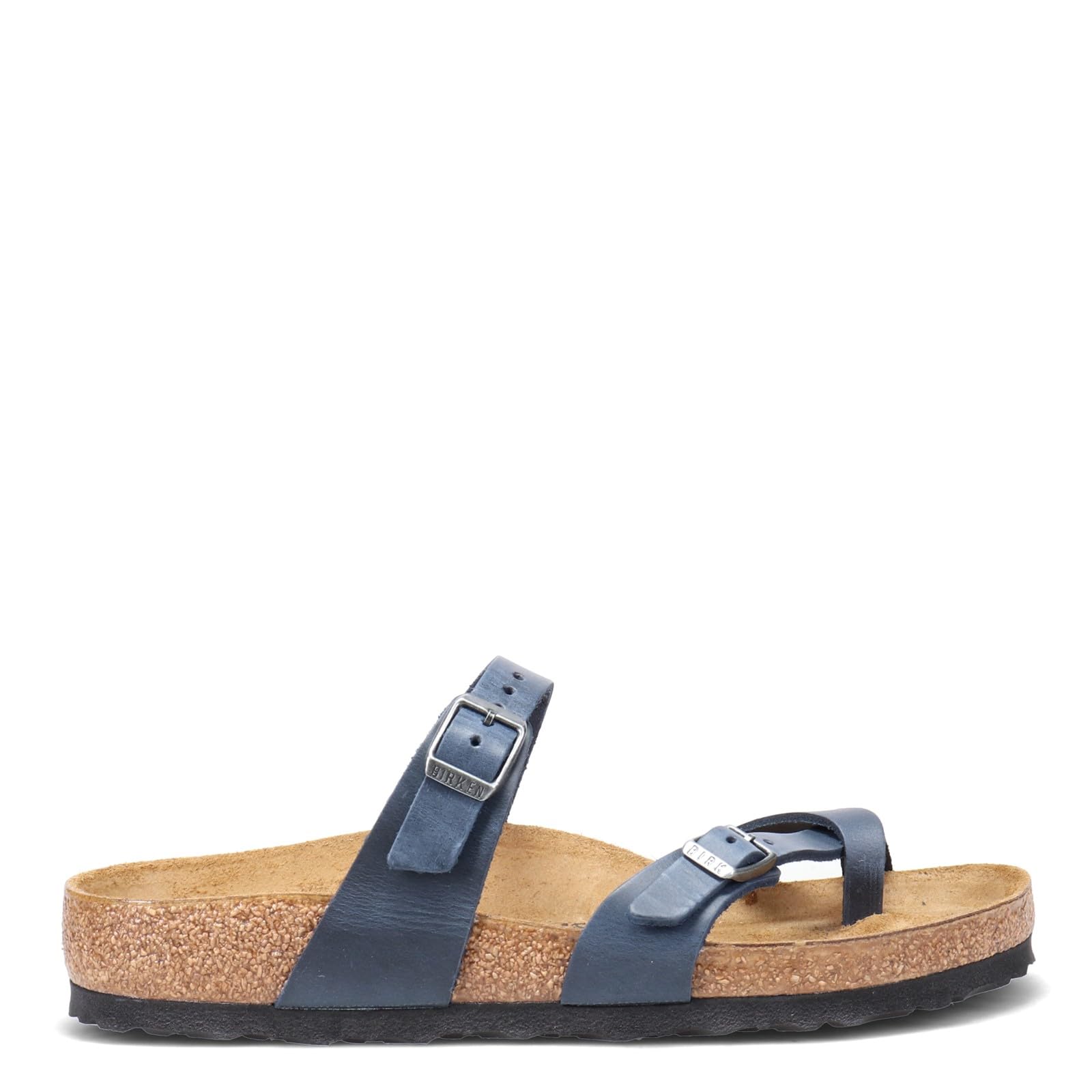 Birkenstock Mayari Women's Sandals - Blue Oil Leather Size 41 (EU) | Comfortable Cork Footbed for Walking, Travel & Casual Wear