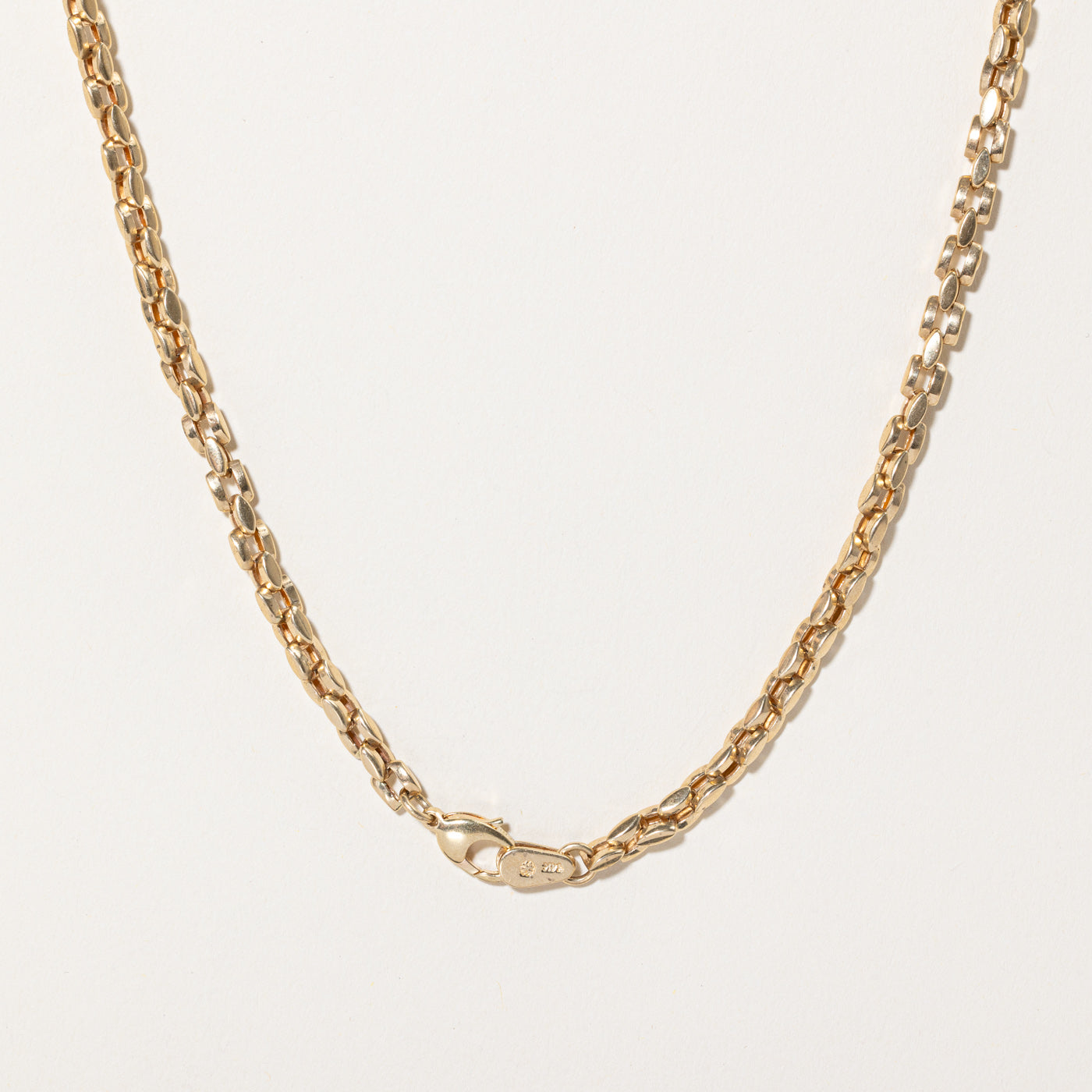 14K Yellow Gold Panther Chain Necklace - 17 Inch Durable & Stylish Jewelry for Women - Perfect for Parties, Gifts & Everyday Wear