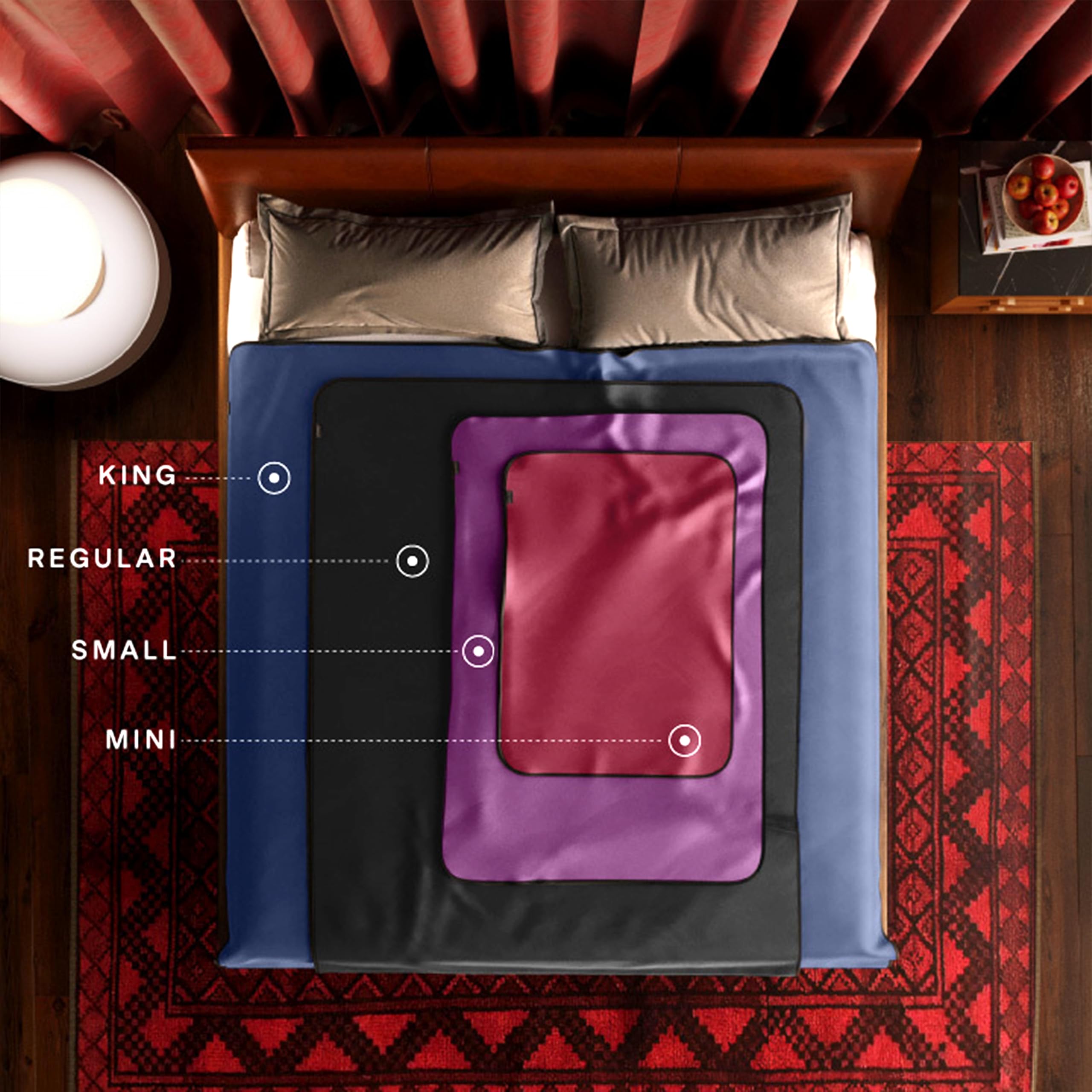 **Liberator Fascinator Throw - Original Waterproof Sex Blanket for Couples - Ultra Soft, Machine Washable, Moisture-Resistant Love Blanket - Regular Size (Aubergine) - Perfect for Spontaneous Romance & Mess-Free Intimacy**