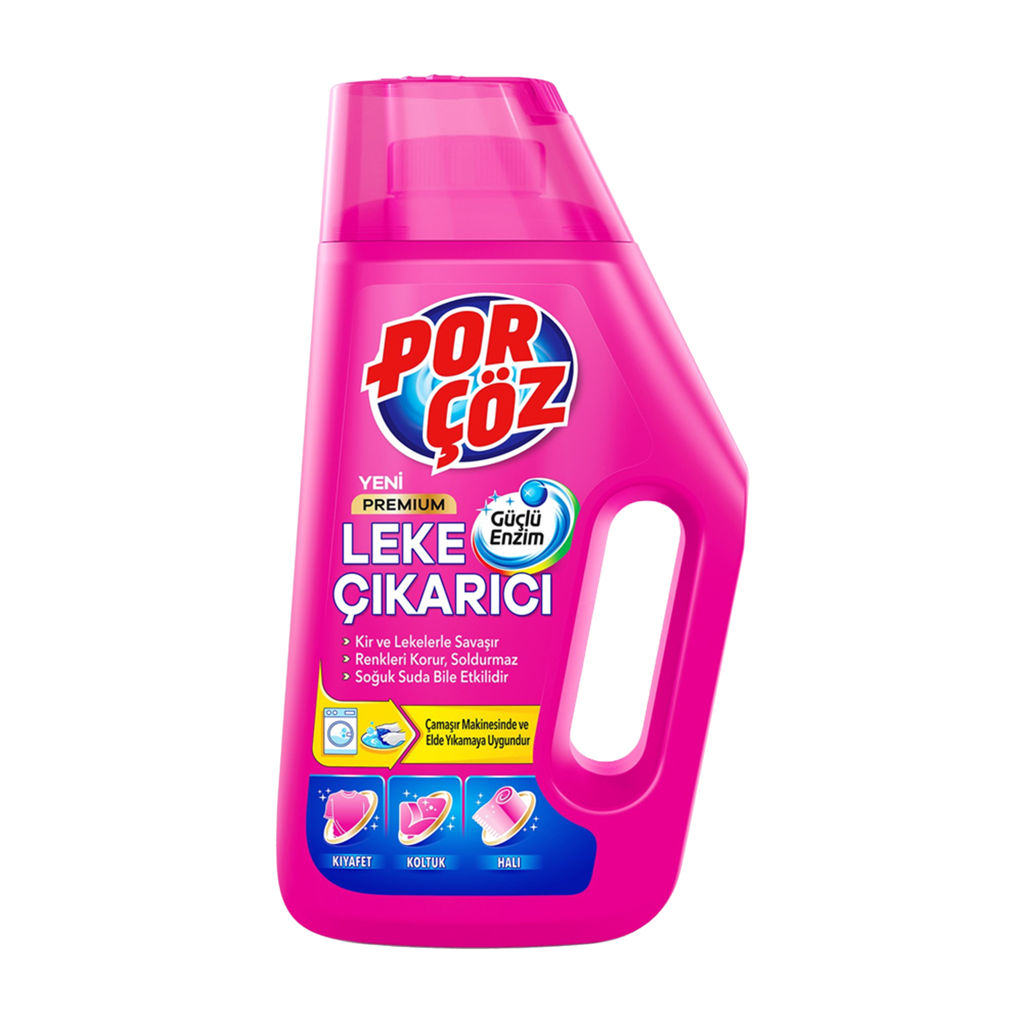 PORCOZ Premium Stain Remover 1000ml - Powerful Laundry Detergent for Tough Stains on Clothes, Carpets & Upholstery | Ideal for Home, Gym & Outdoor Use