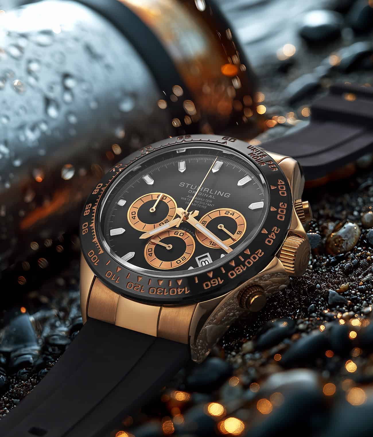 Aquamaster 42mm 4050 Chronograph Men's Watch - Waterproof Stainless Steel Analog Wristwatch for Diving, Swimming & Outdoor Sports