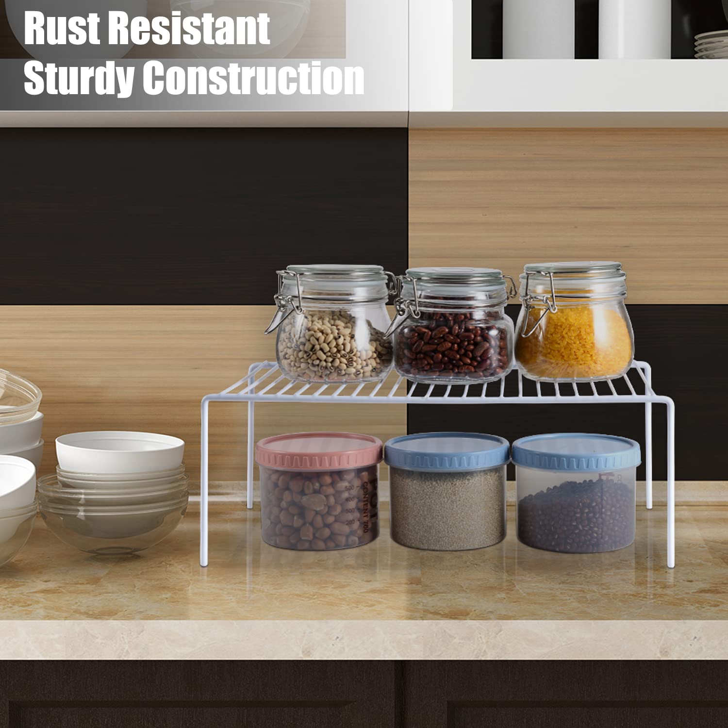 3-Tier Metal Wire Kitchen Cabinet Organizer Set (15.7