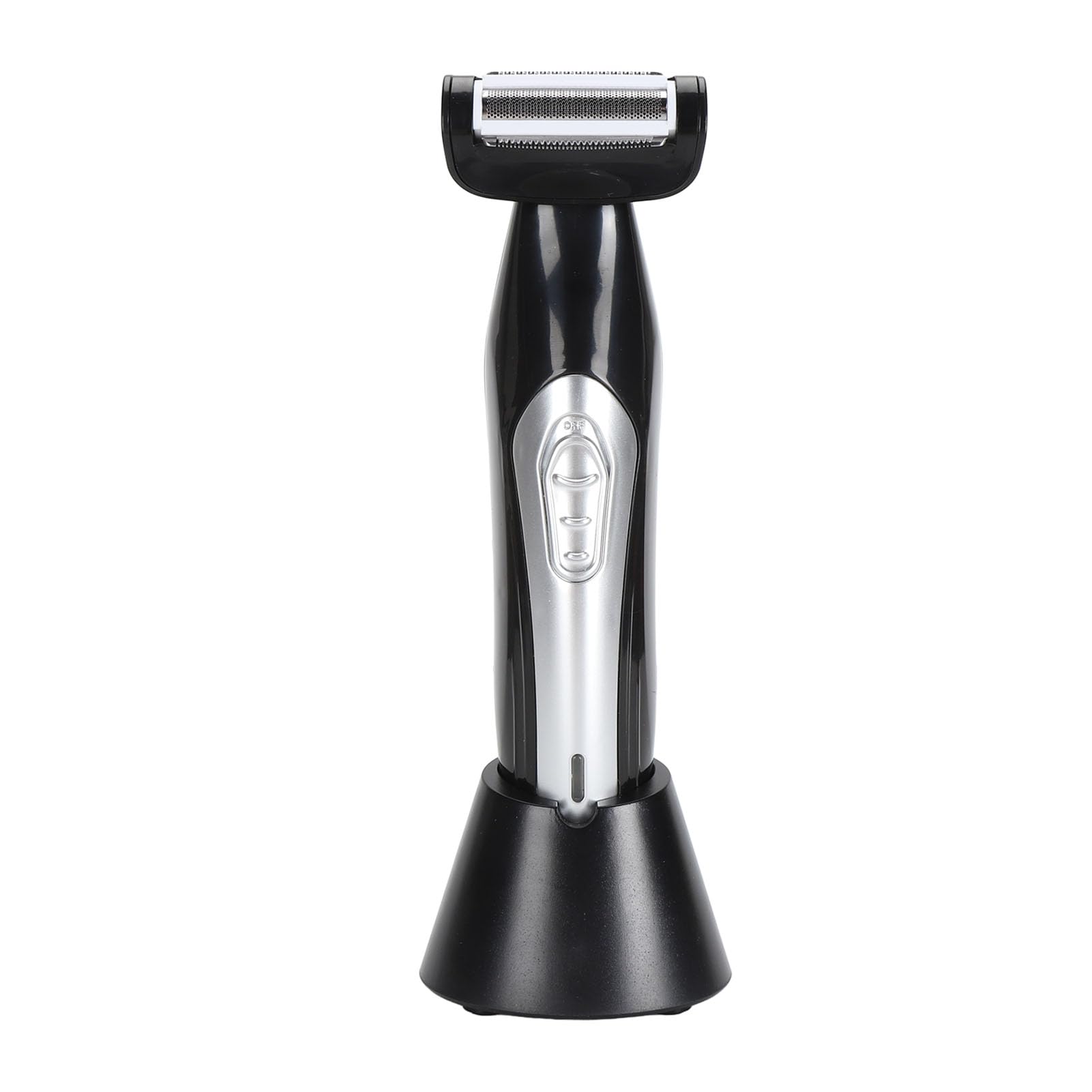 ASHATA Electric Back Shaver for Men - Rechargeable Back Hair Trimmer with Removable & Extendable Handle, Wet/Dry Body Groomer for Chest, Groin & Manscaping - Perfect for Home Use & Travel