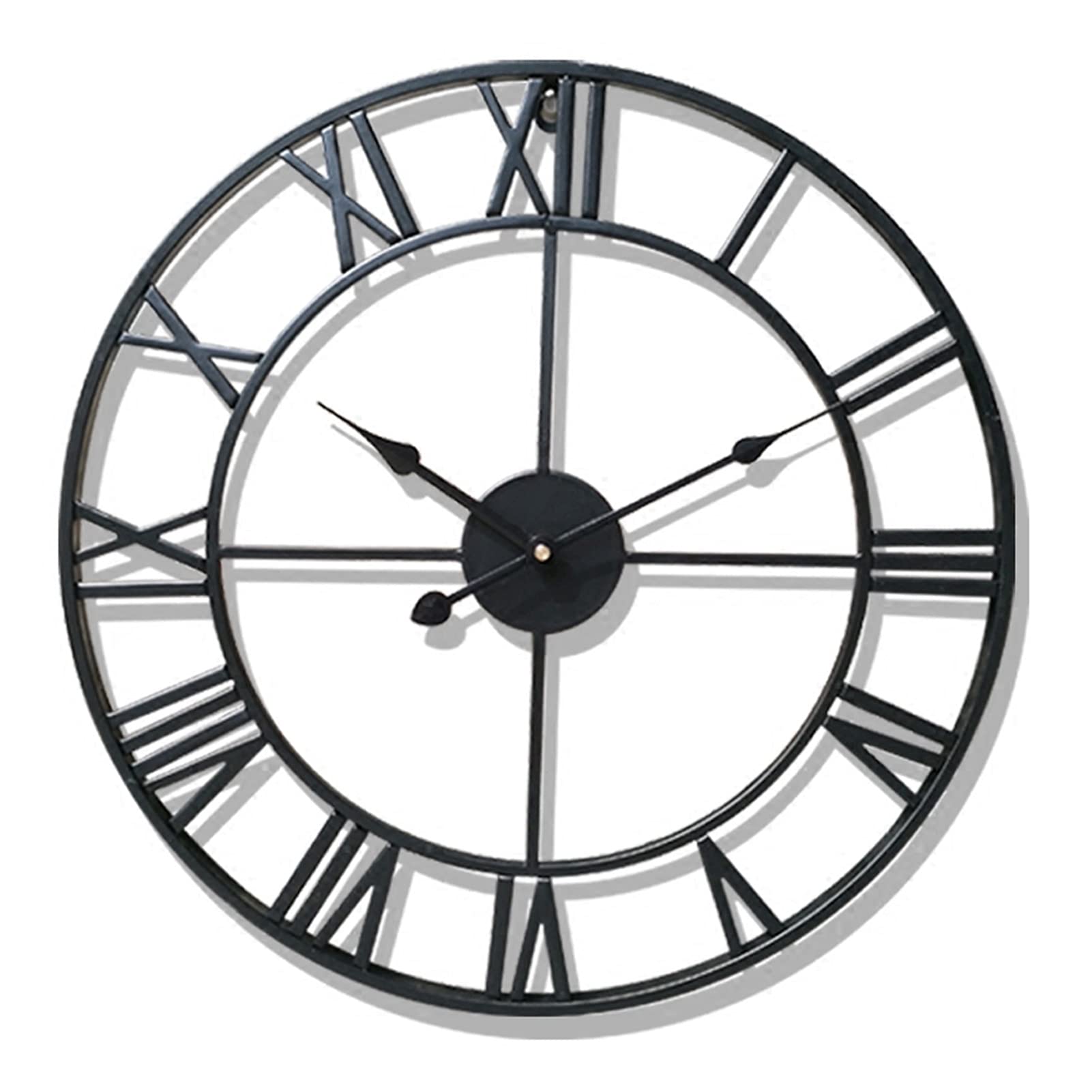 Stylish Round Wall Clock with Numerals - Indoor & Outdoor Decorative Hanging Clock for Home, Garden, Office (Brown) - Perfect for Living Room, Bedroom, Patio Decor