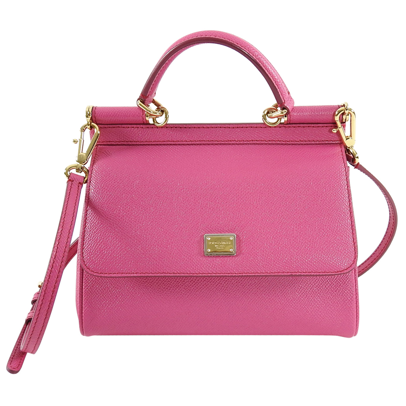 Dolce & Gabbana Miss Sicily Small Handbag in Cherry Pink | Luxury Crossbody Purse for Women | Perfect for Evening Parties & Date Nights
