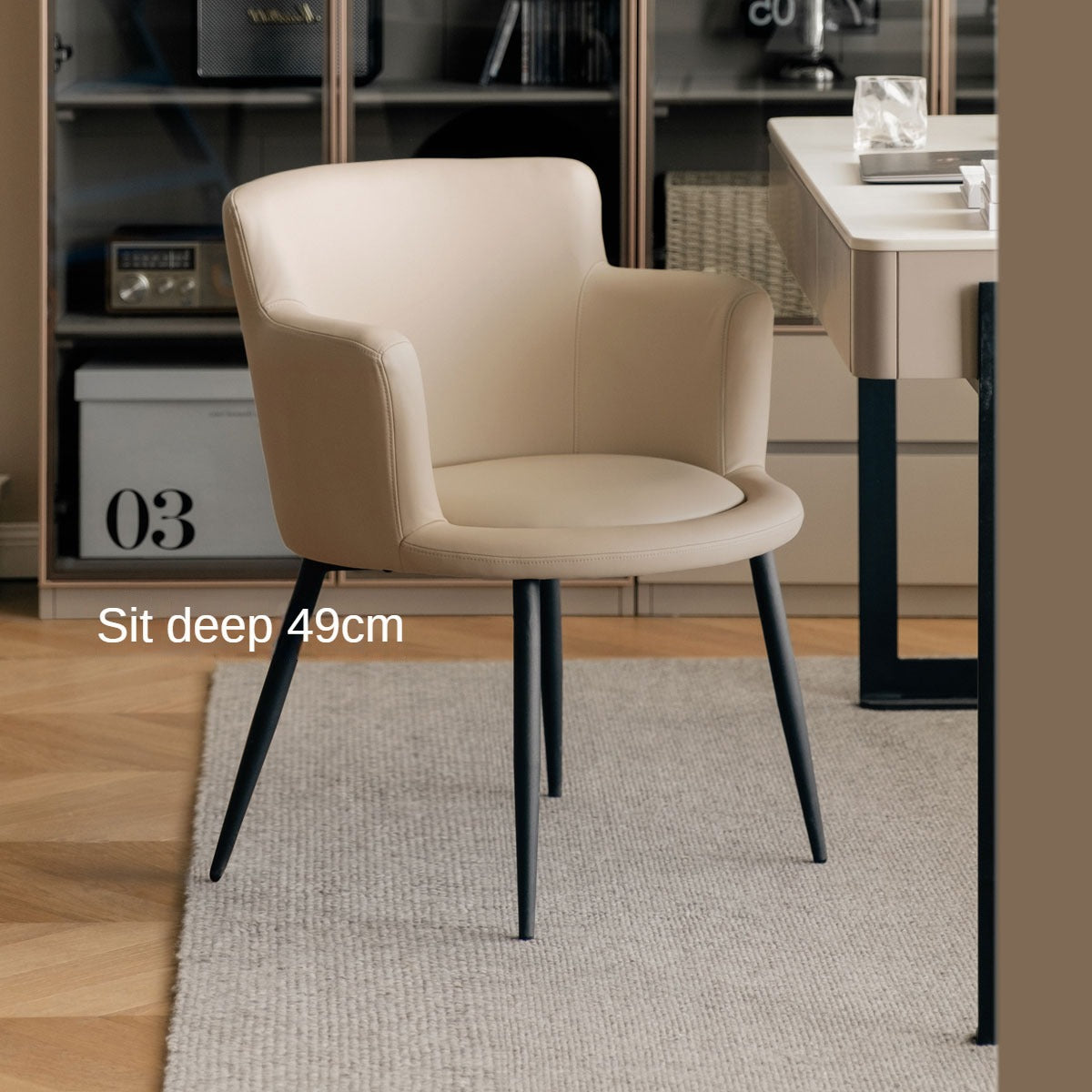 Premium Italian Organic Leather Computer Chair - Soft, Comfortable & Luxurious for Home Office, Gaming & Workspace
