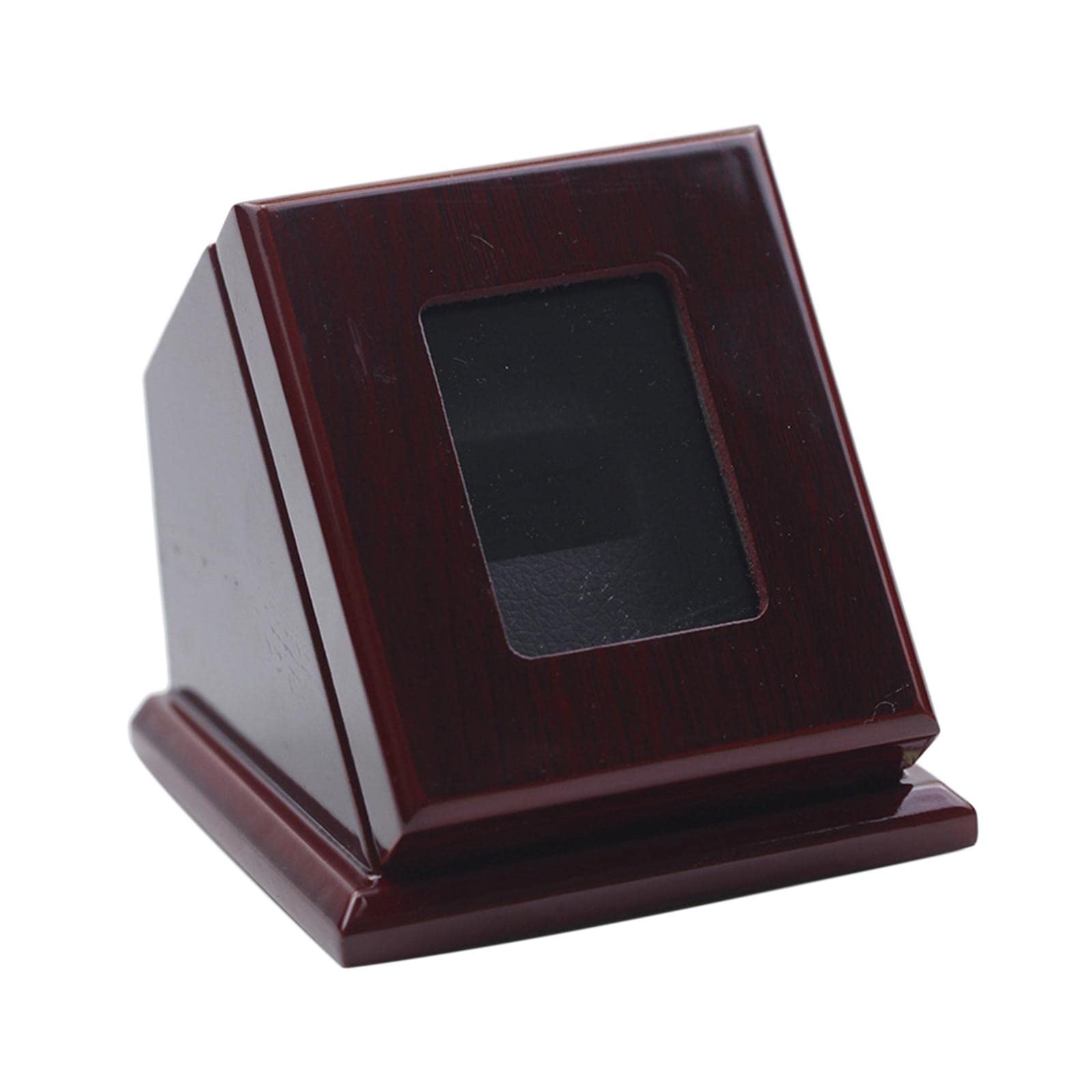 Championship Ring Display Case with Glass Lid - Sports Ring Holder Showcase for Hockey, Football, Baseball - Premium Ring Storage Organizer for Collectors & Fans - Perfect for Trophy Rooms, Man Caves & Sports Memorabilia Displays
