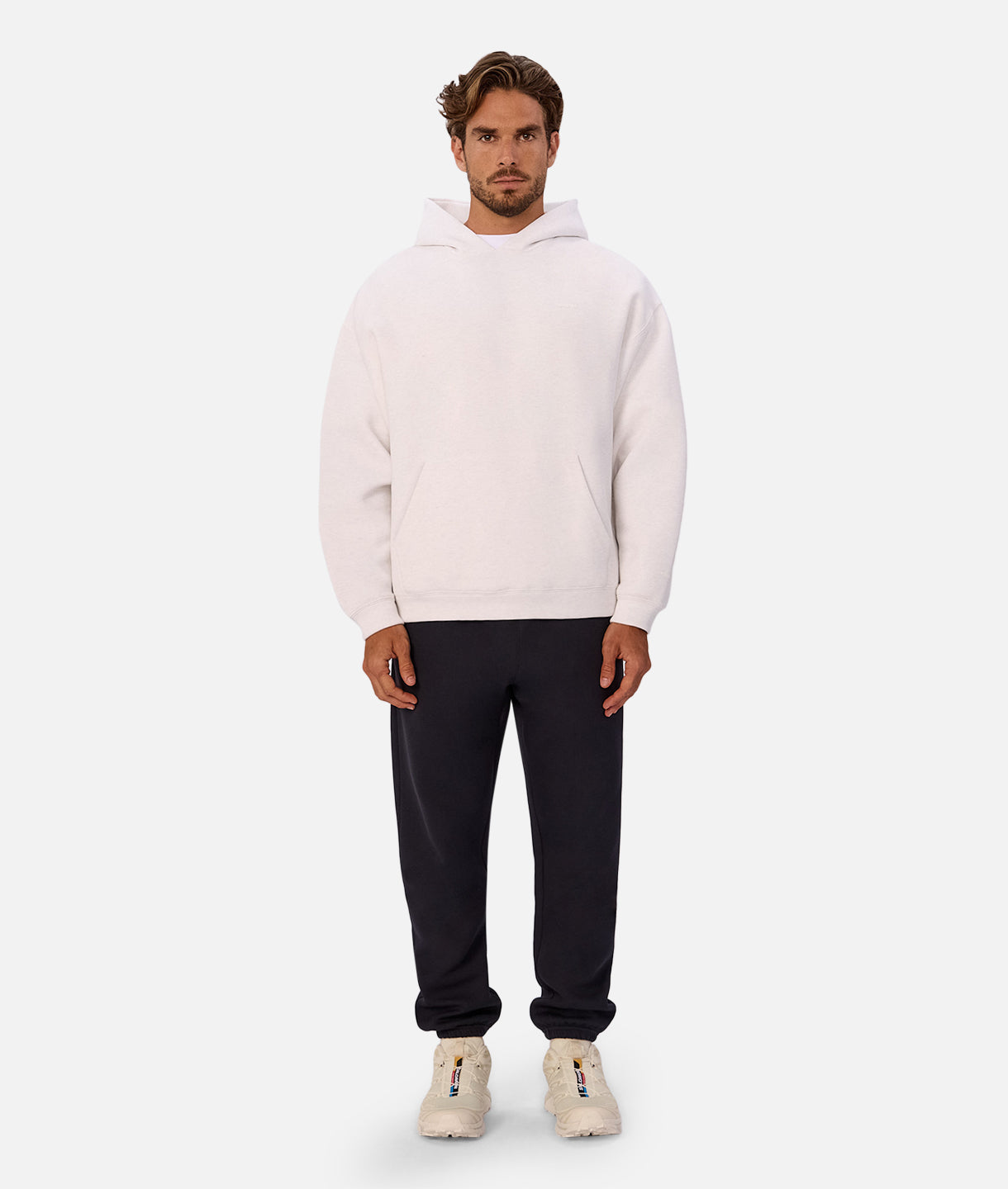 Premium Tech Del Sur Hoodie - Ivory Marle | Soft & Comfortable Pullover Sweatshirt for Men & Women | Perfect for Casual Wear, Gym, and Outdoor Activities