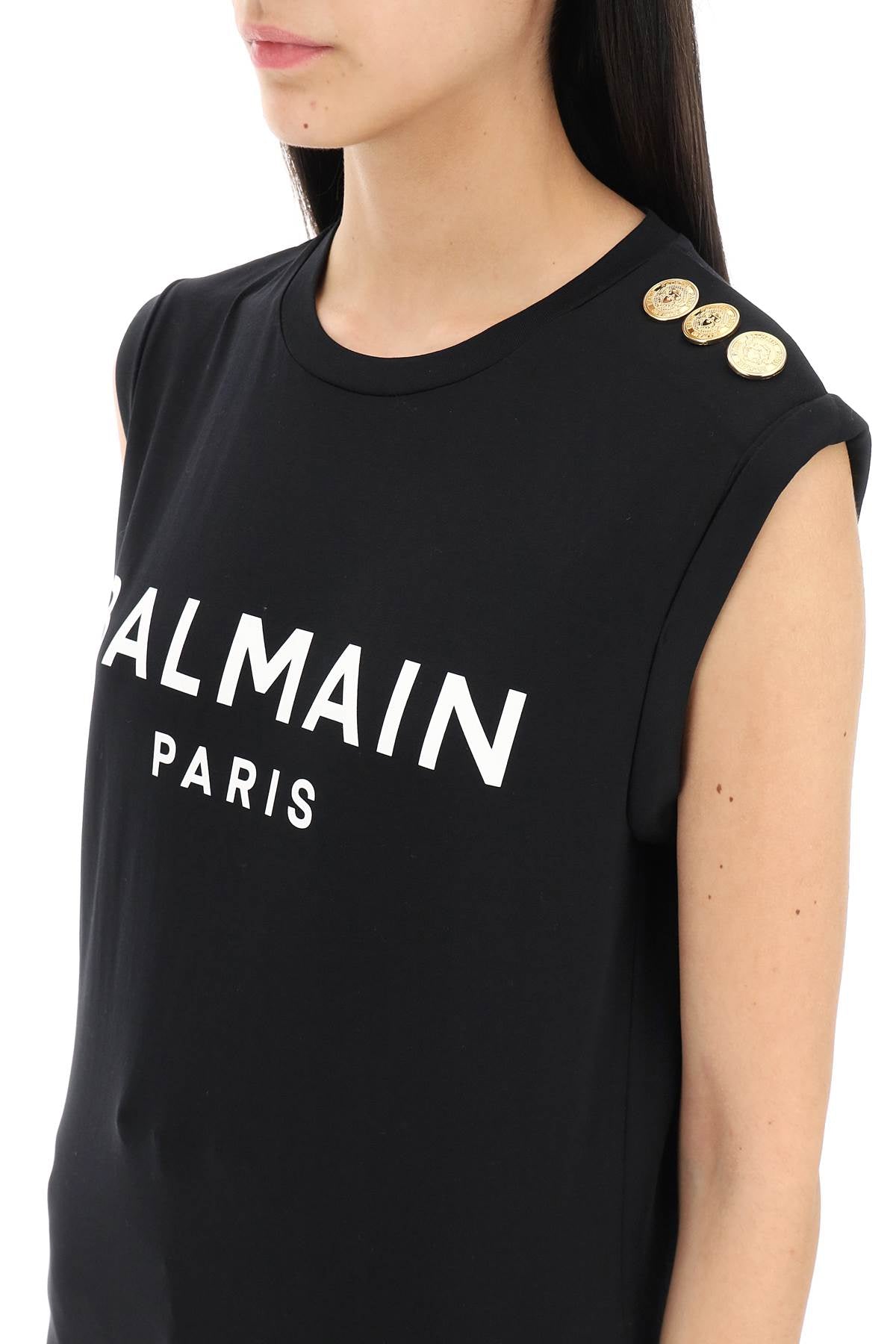 Balmain Logo Button-Up Top for Women | Stylish Designer Blouse for Casual & Evening Wear